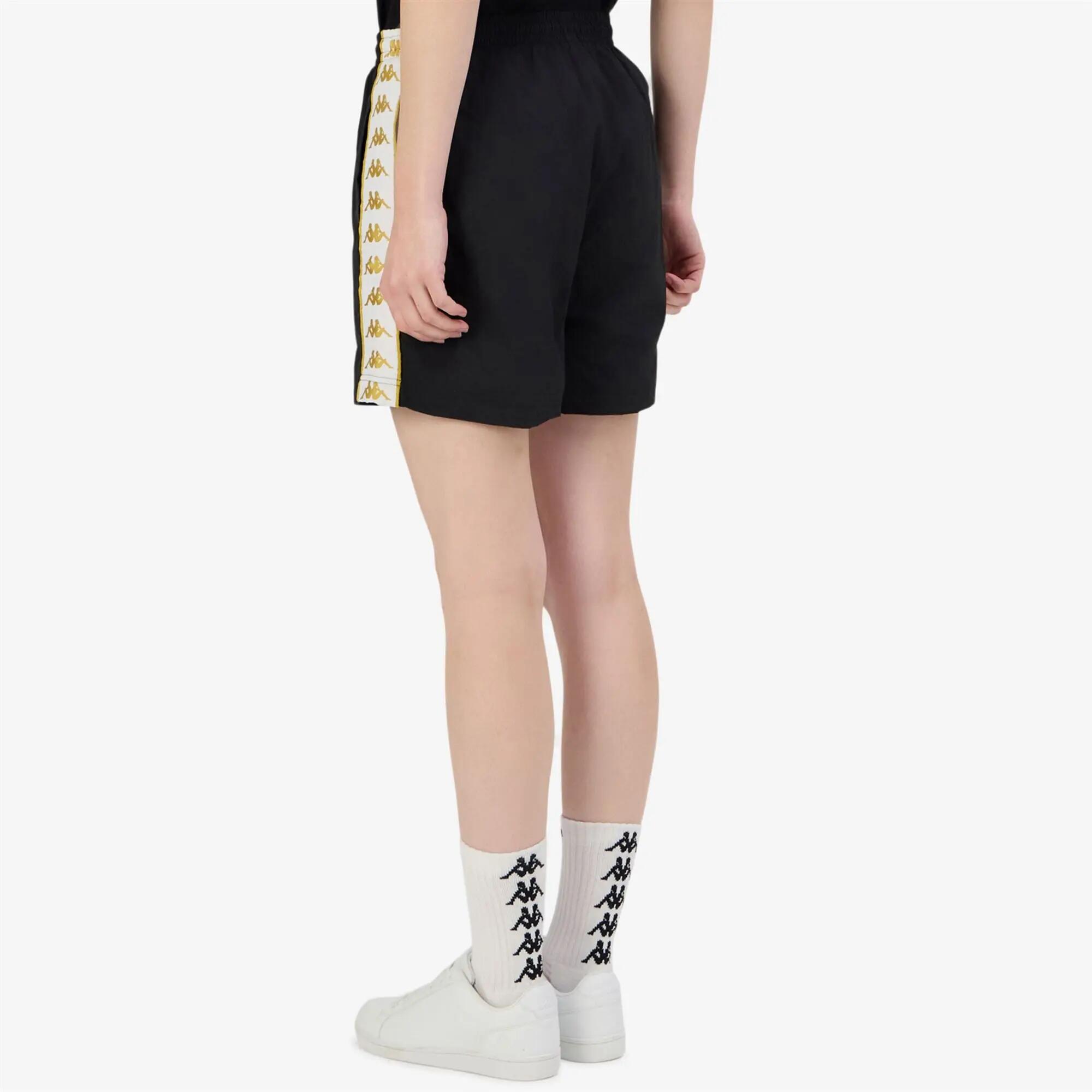 Pantaloncini sportivi da donna in poliammide nero da streetwear sportivo 6/7
