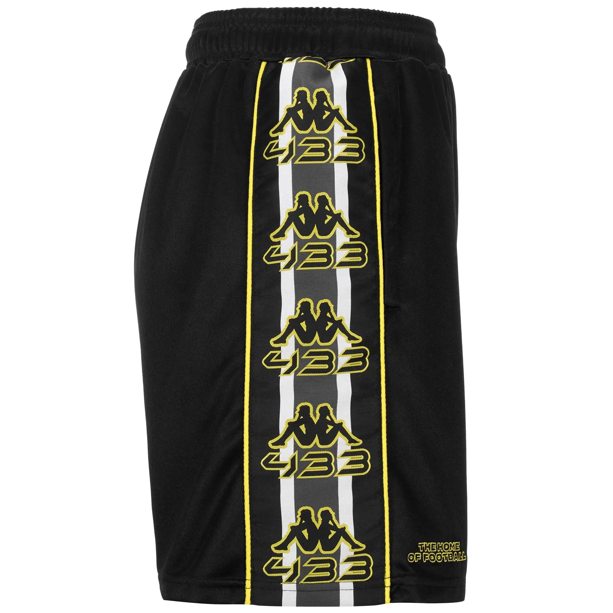 Pantaloncini sportivi da uomo in poliestere nero da calcio 2/5