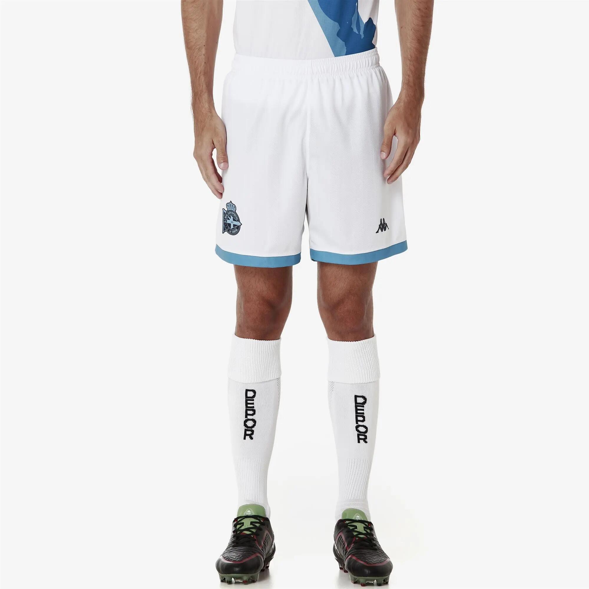 Pantaloncini sportivi da bambino in poliestere riciclato bianco da calcio 5/7