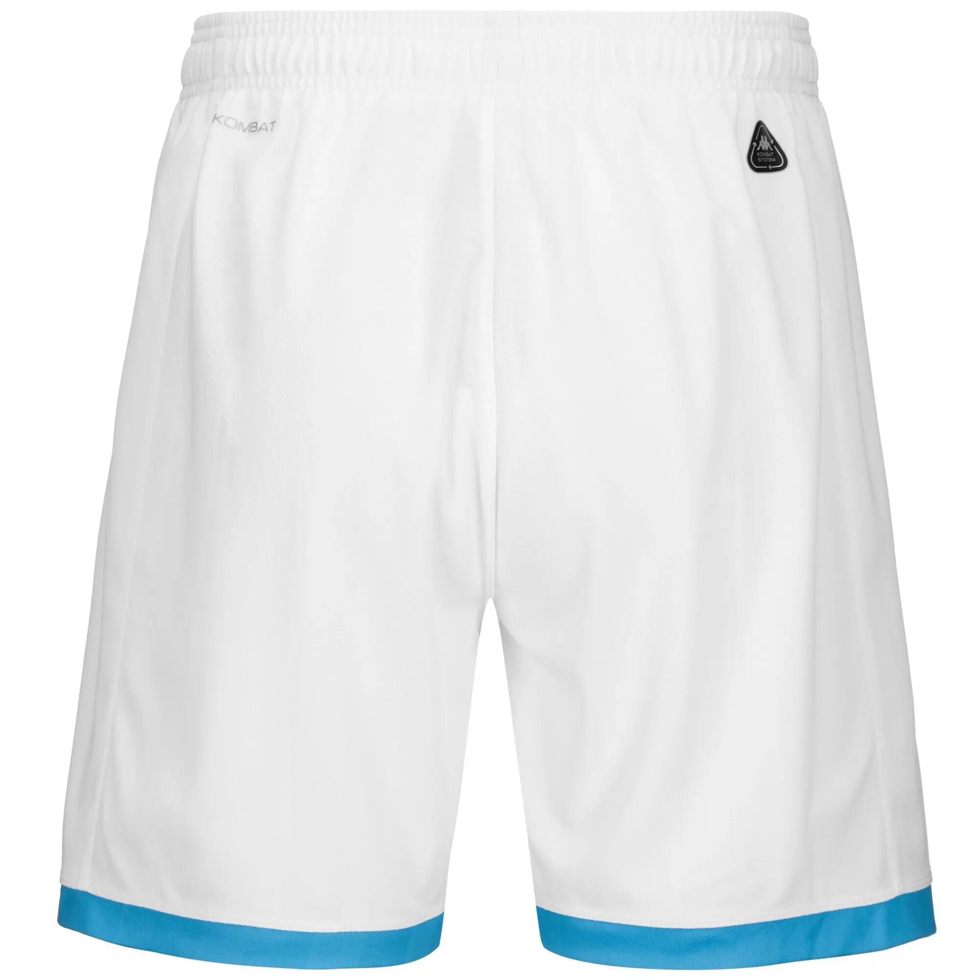 Pantaloncini sportivi da bambino in poliestere riciclato bianco da calcio 3/7
