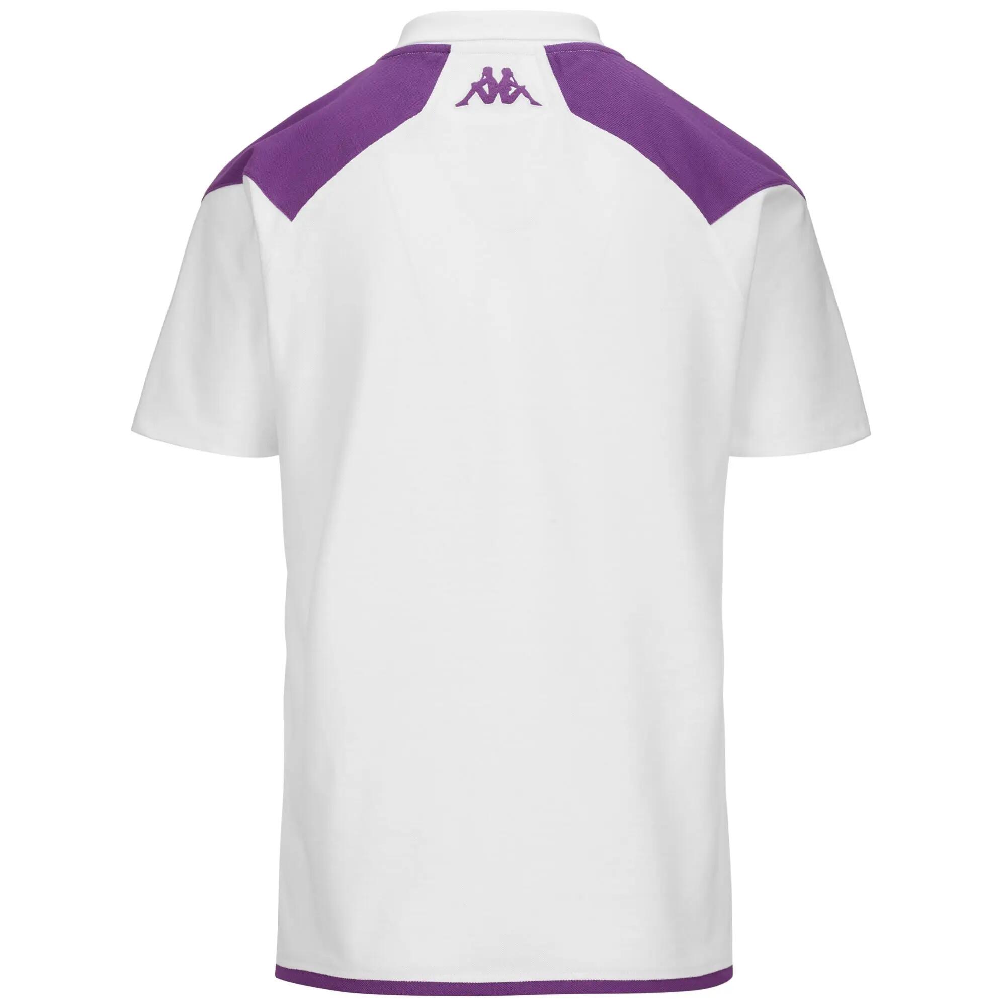 Polo da bambino in cotone bianco da calcio 3/5