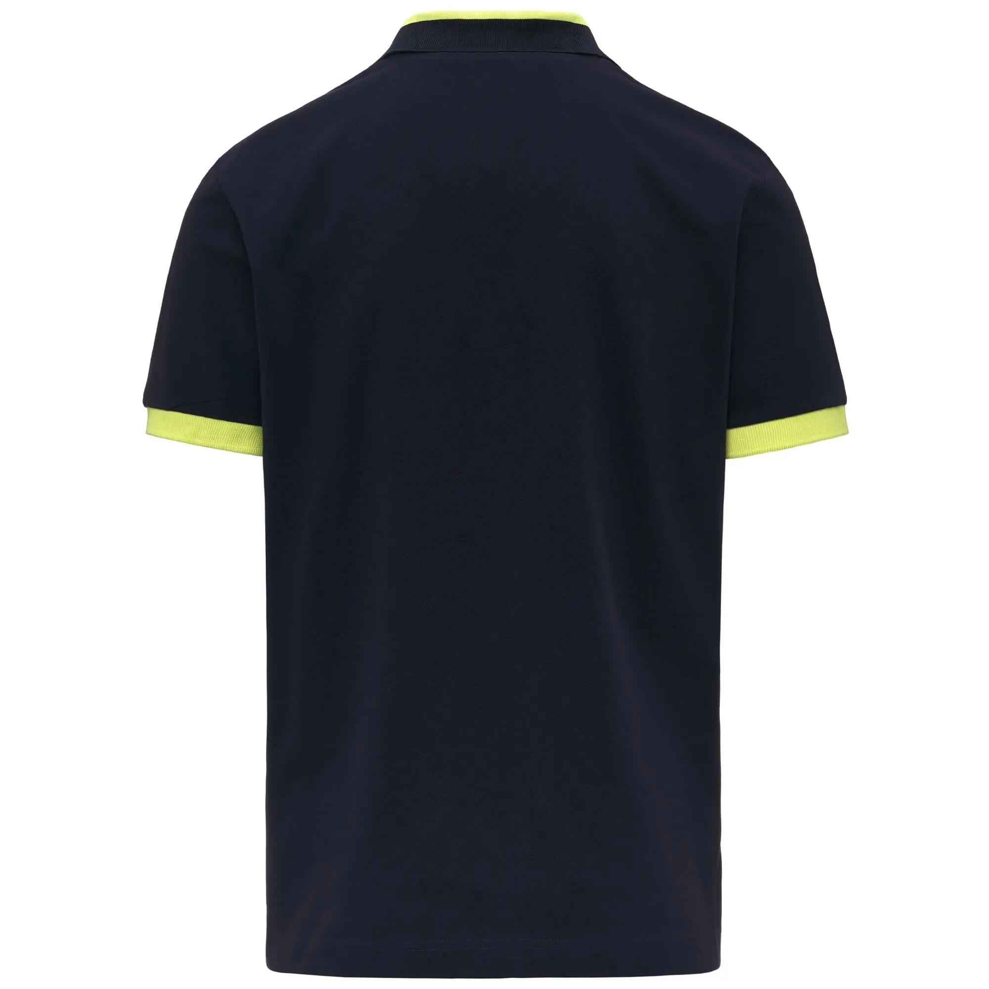 Polo da uomo in cotone blu da sportivo 3/6