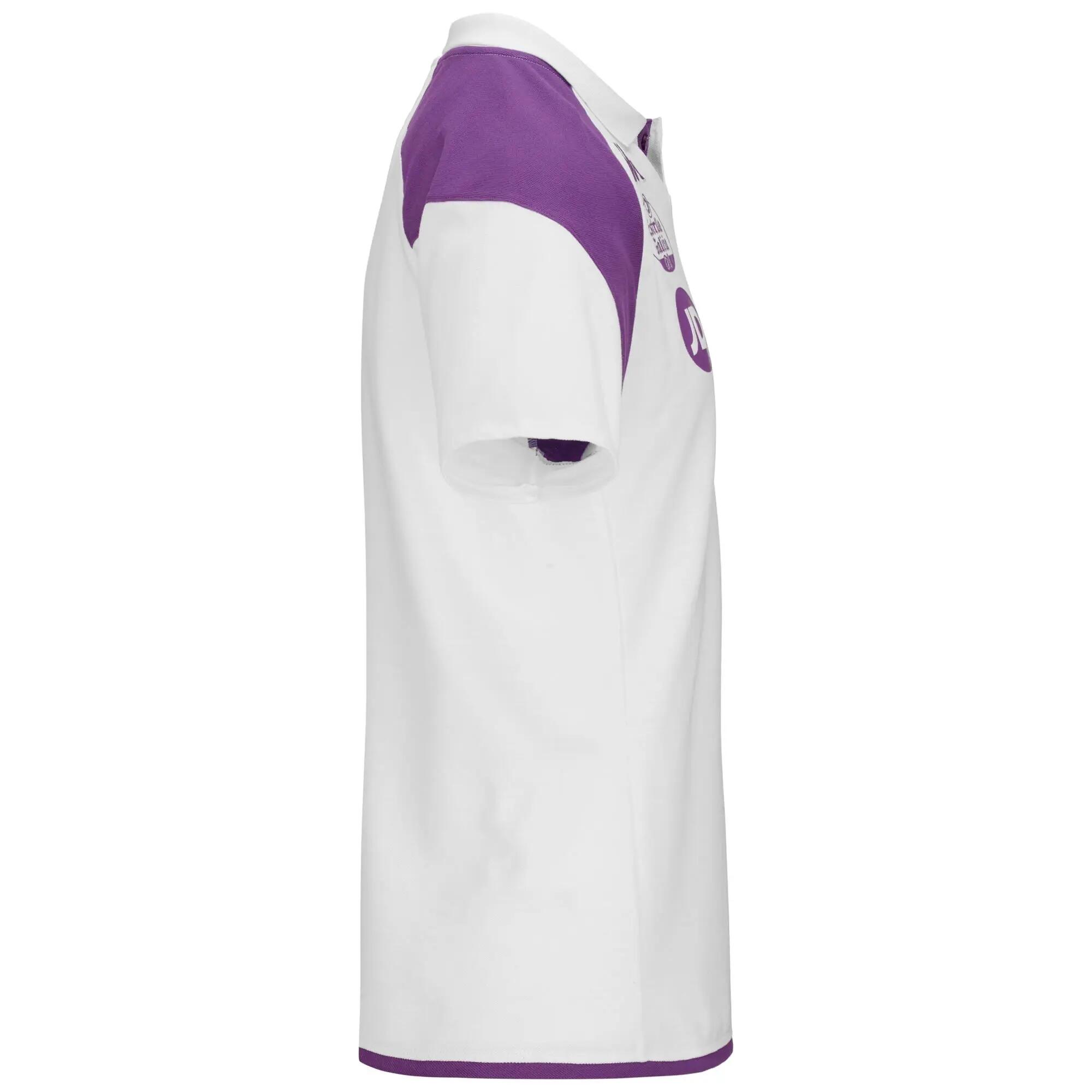 Polo da bambino in cotone bianco da calcio 2/5