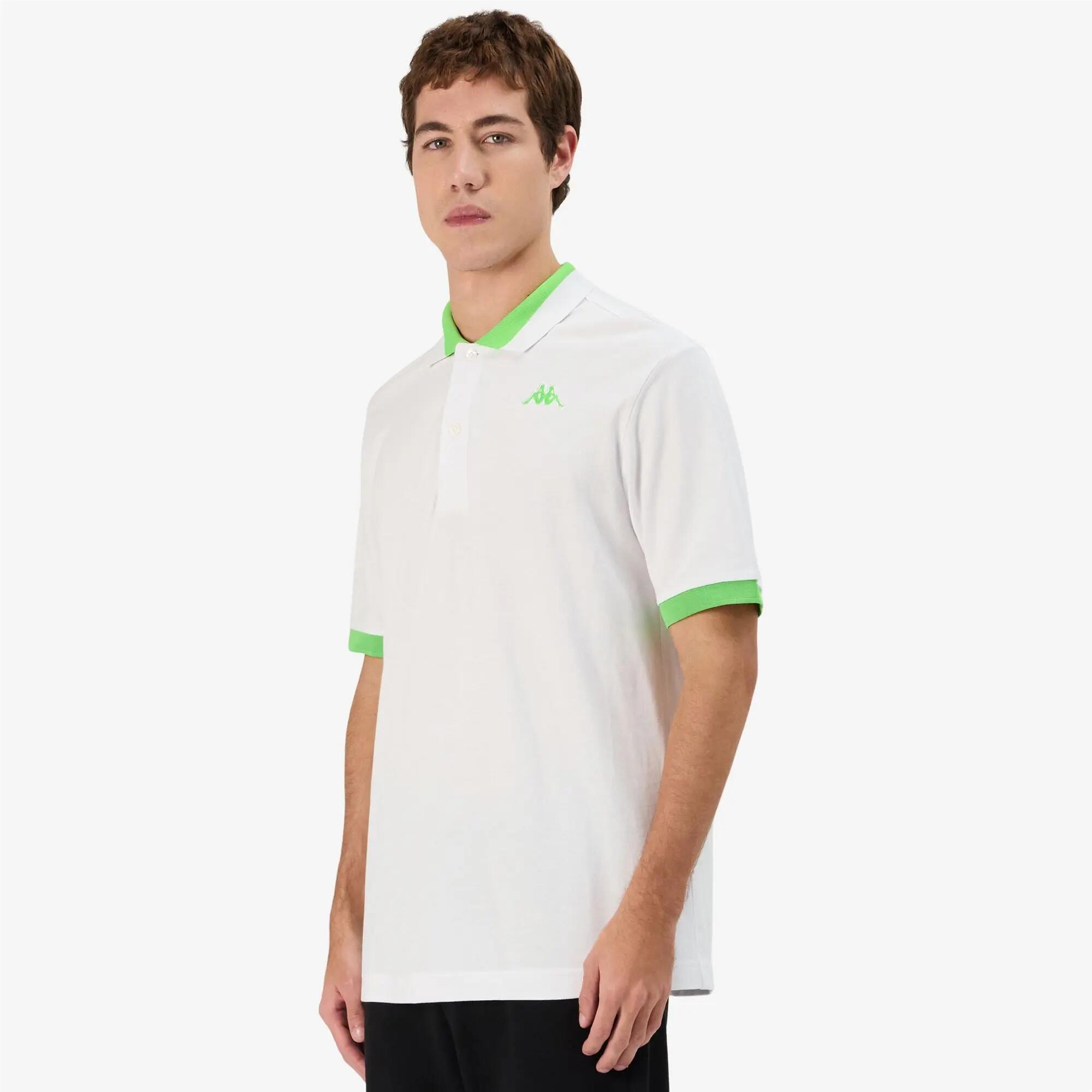 Polo da uomo in cotone bianco da sportivo 5/7