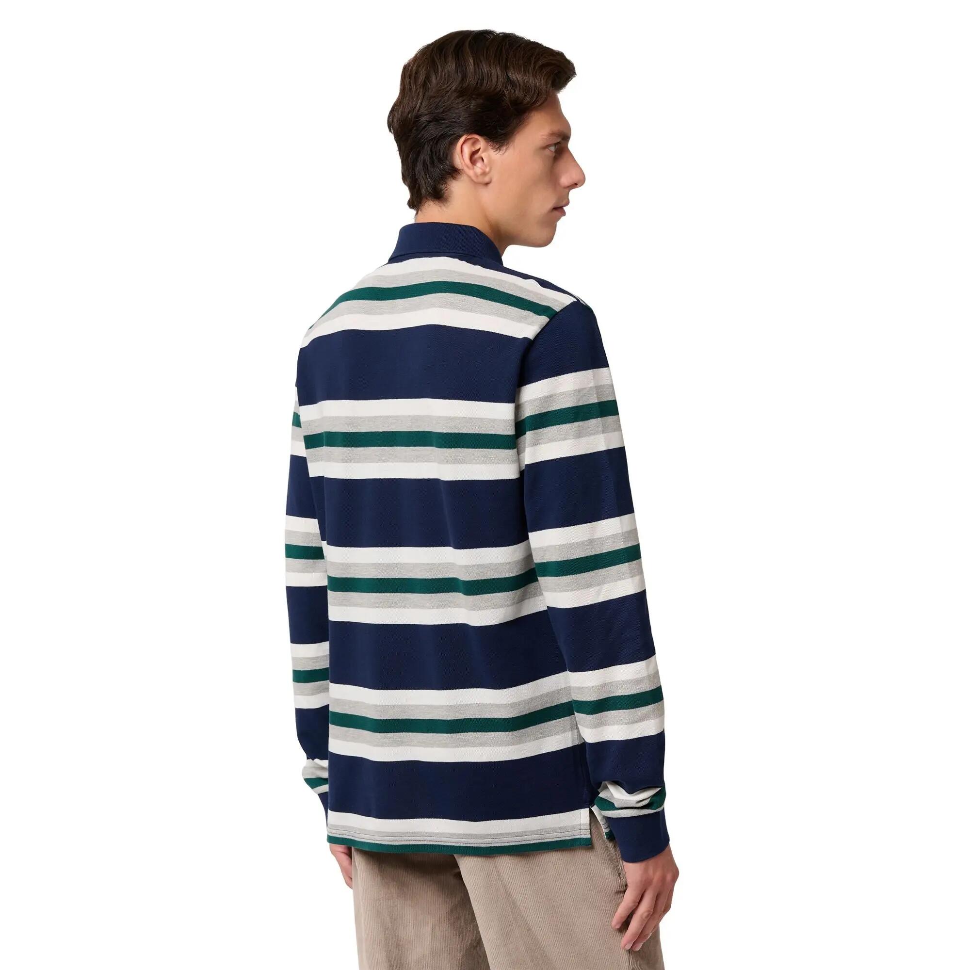 Polo da uomo in cotone blu da lifestyle 5/6