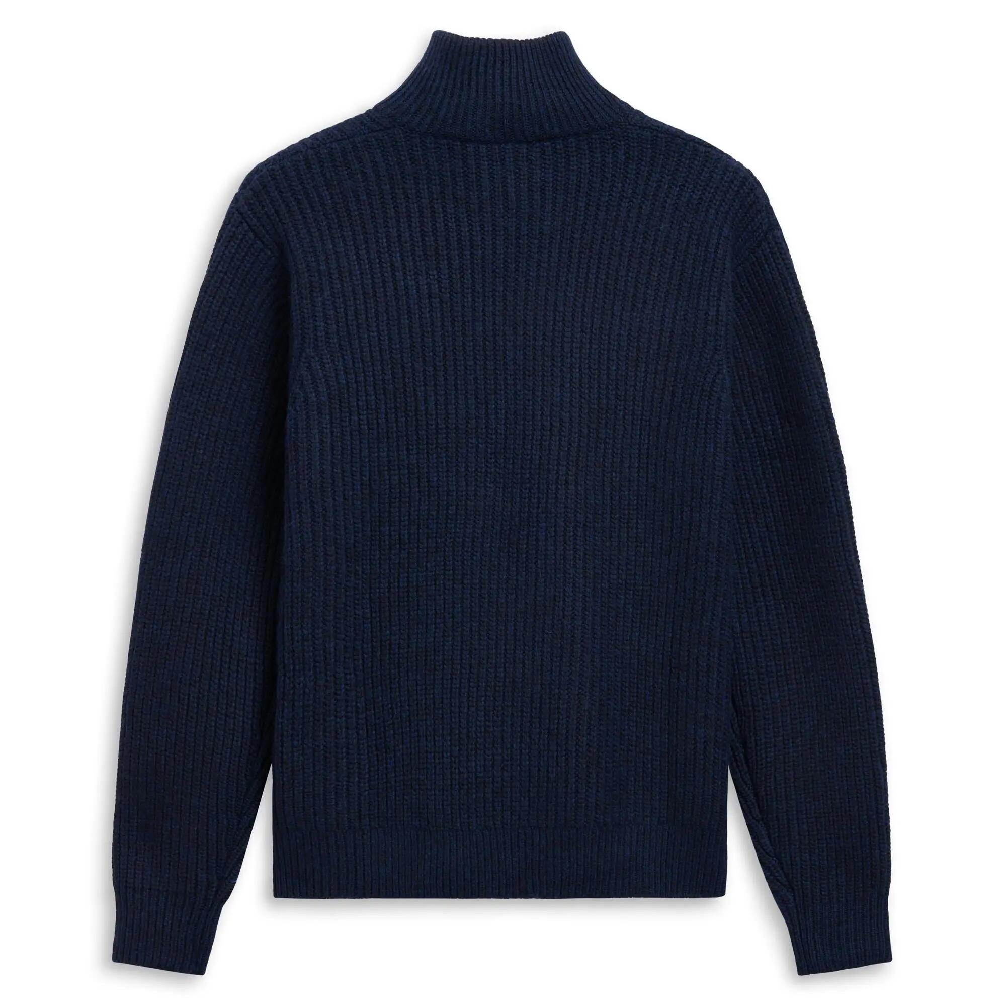 Polo da uomo in poliestere riciclato blu da casual 2/3