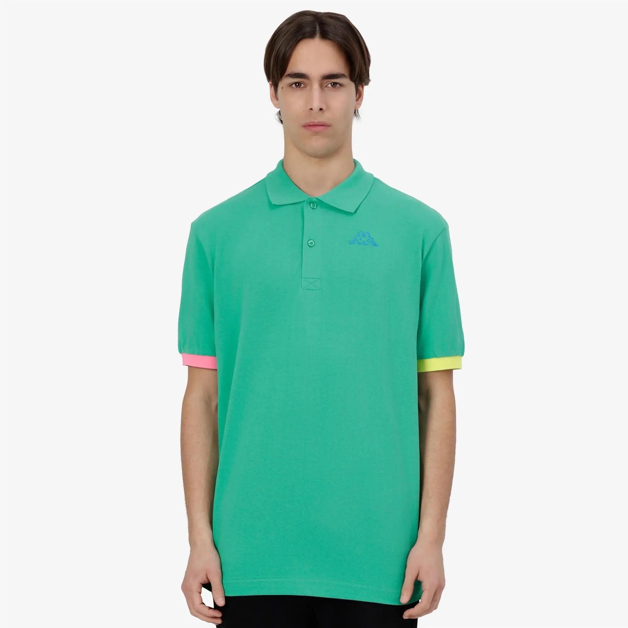 Polo shirts da uomo in cotone verde da sportivo 4/7