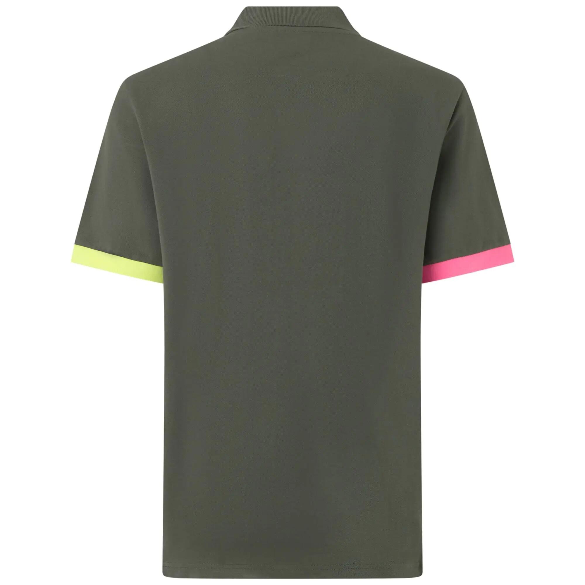 Polo da uomo in cotone verde da sportivo 3/7