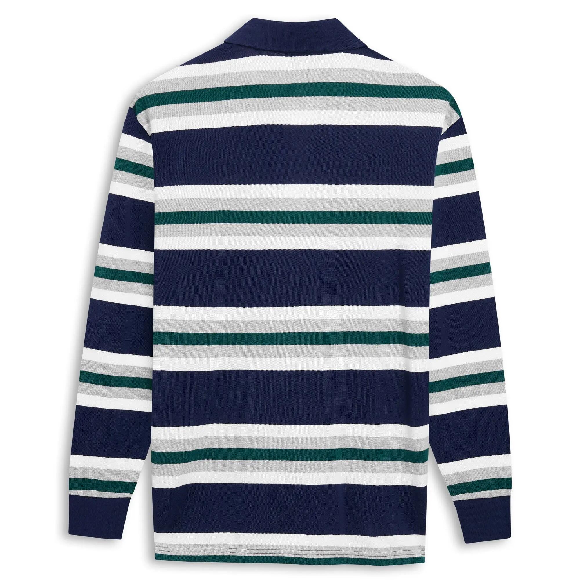 Polo da uomo in cotone blu da lifestyle 2/6