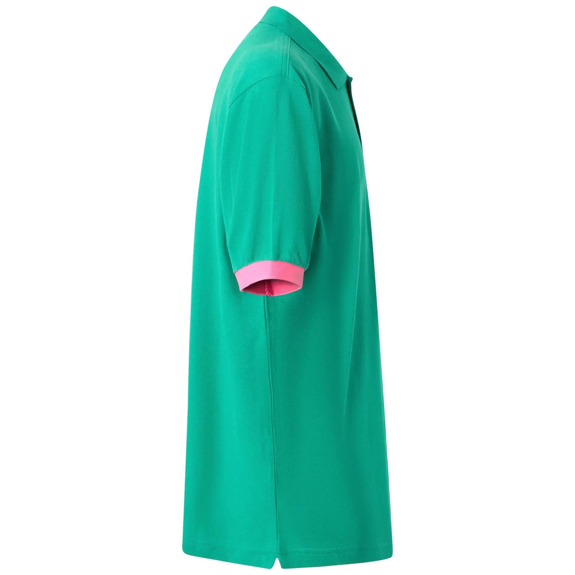 Polo shirts da uomo in cotone verde da sportivo 2/7