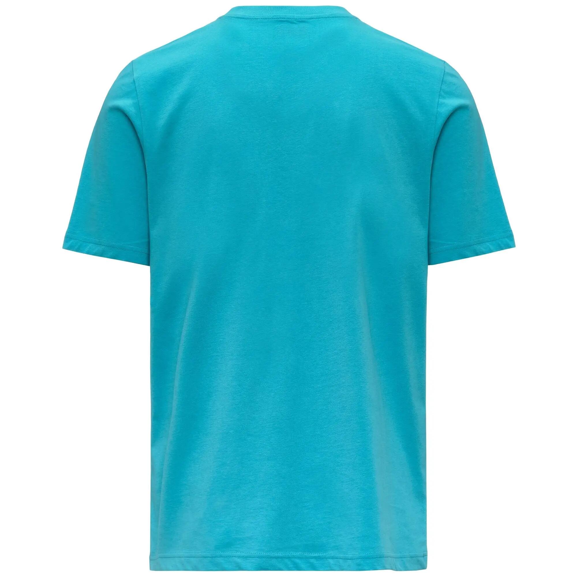 T-shirt da uomo in cotone blu da sportivo 3/5