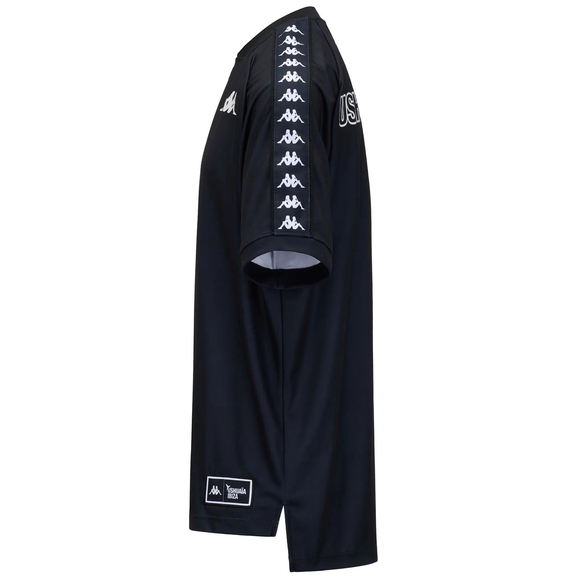T-shirt da uomo in poliestere nero da streetwear sportivo 2/3