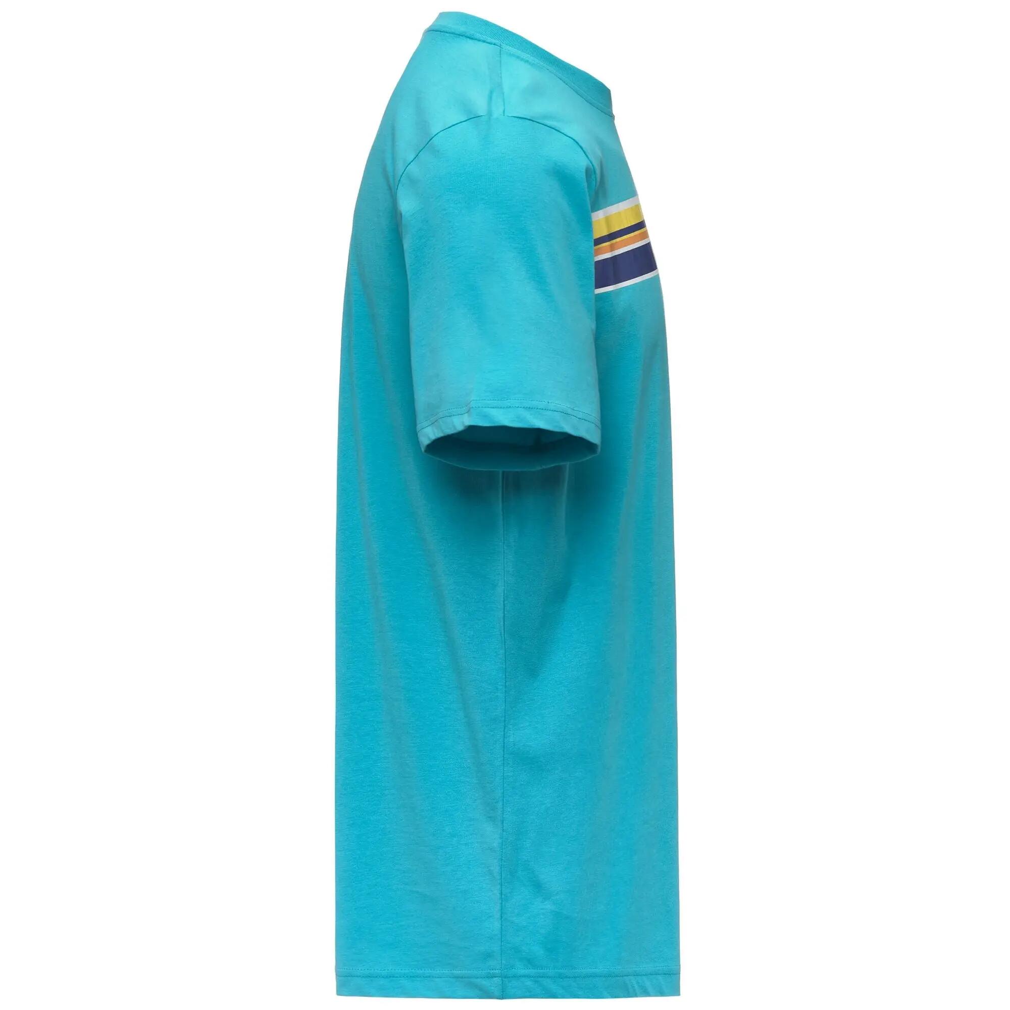 T-shirt da uomo in cotone blu da sportivo 2/5