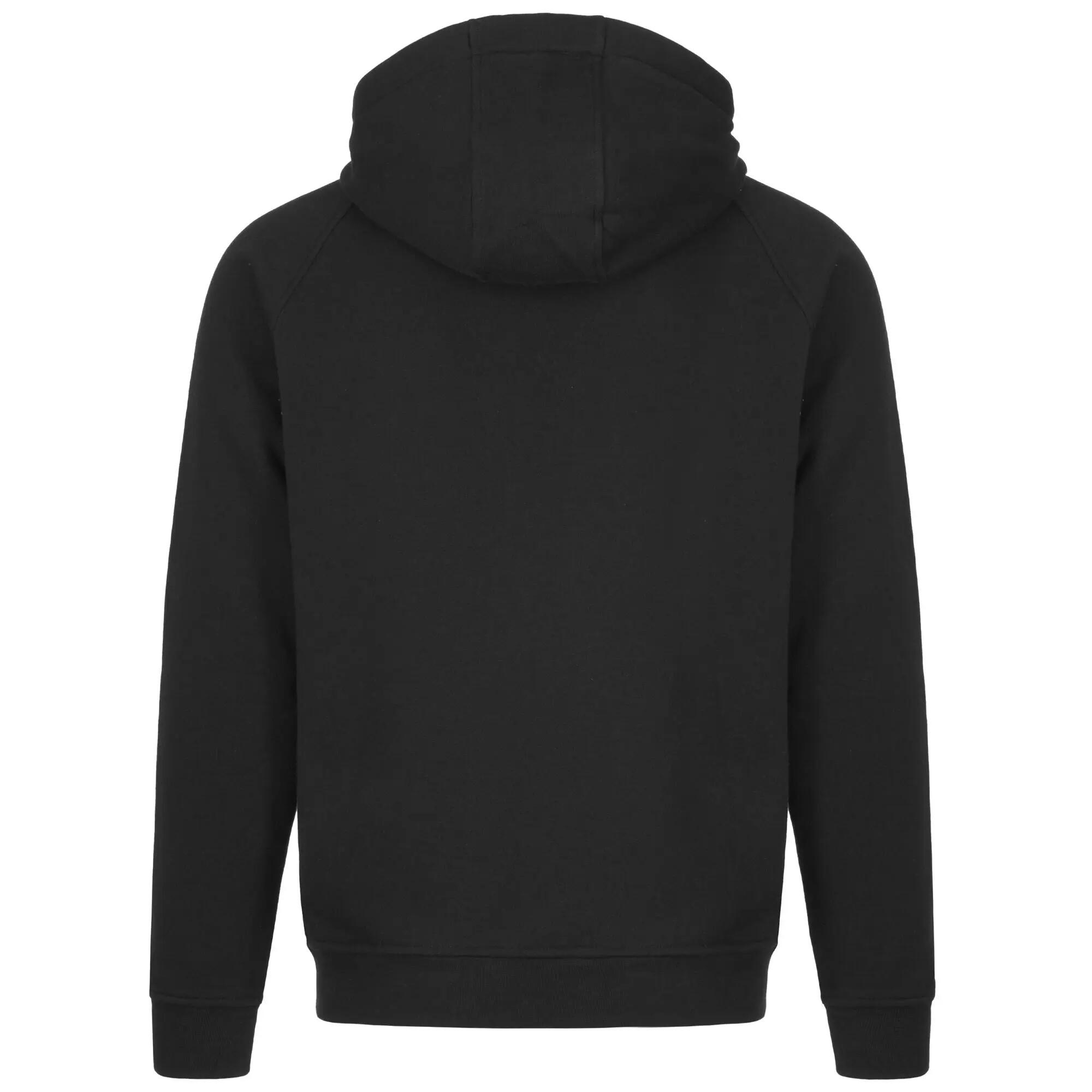 Felpa con zip da uomo in cotone nero da sportivo 3/5