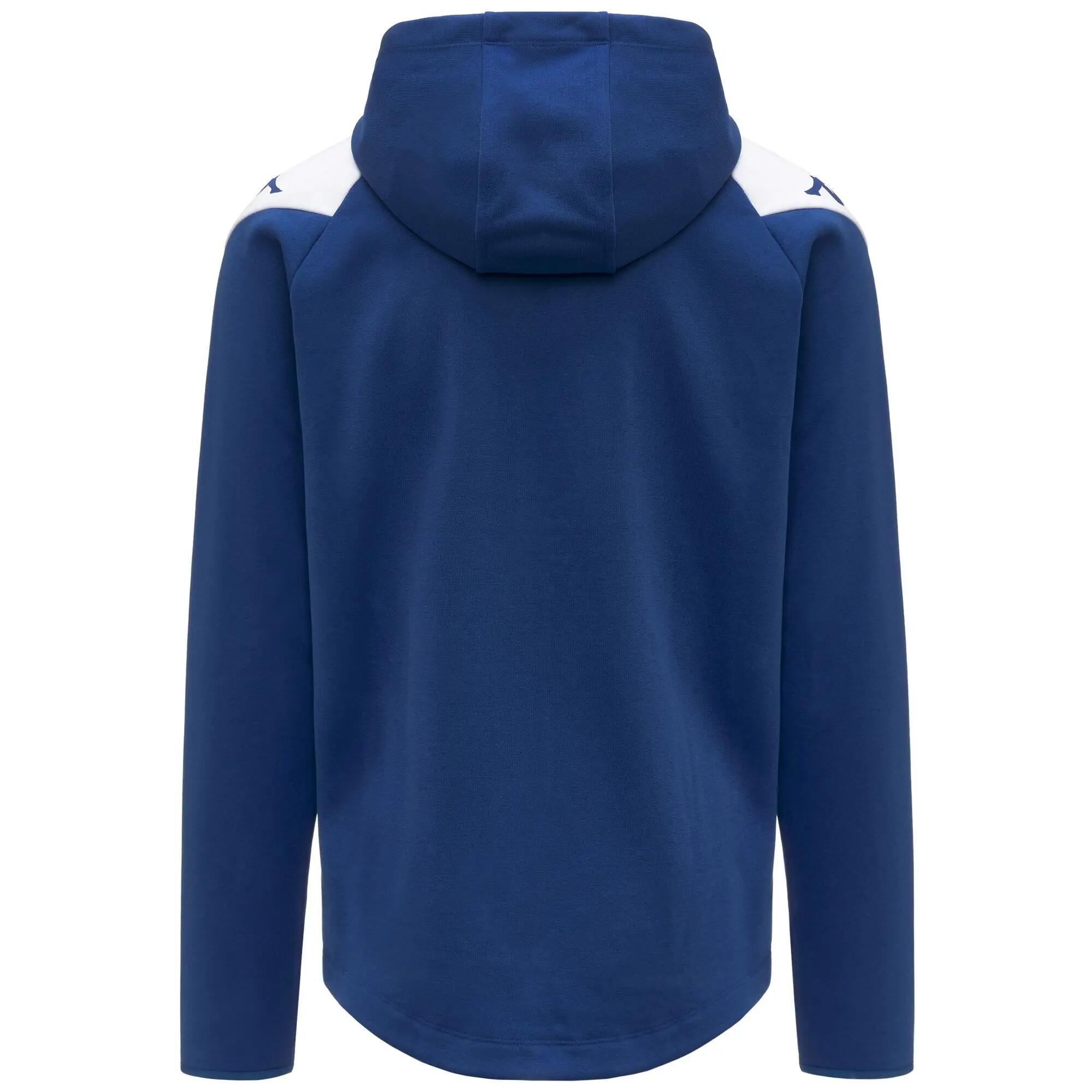 Felpa da bambino in cotone blu da calcio 3/4