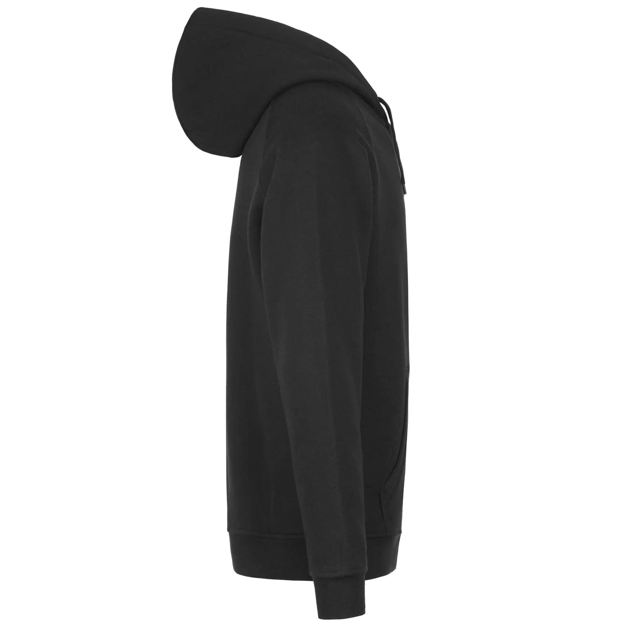 Felpa con zip da uomo in cotone nero da sportivo 2/5