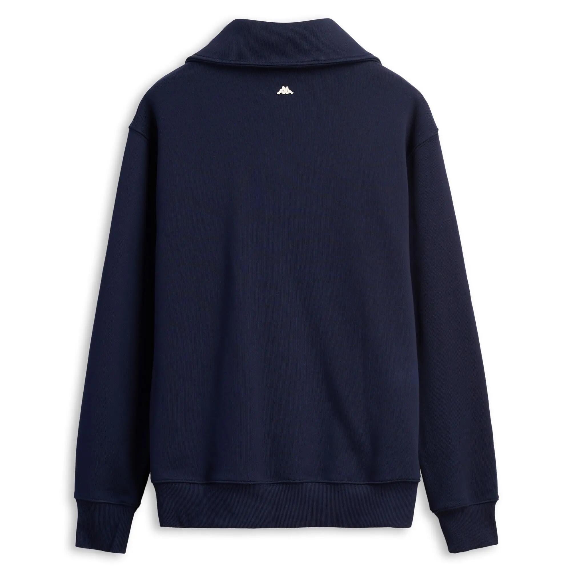 Felpa da uomo in cotone blu da casual 2/3