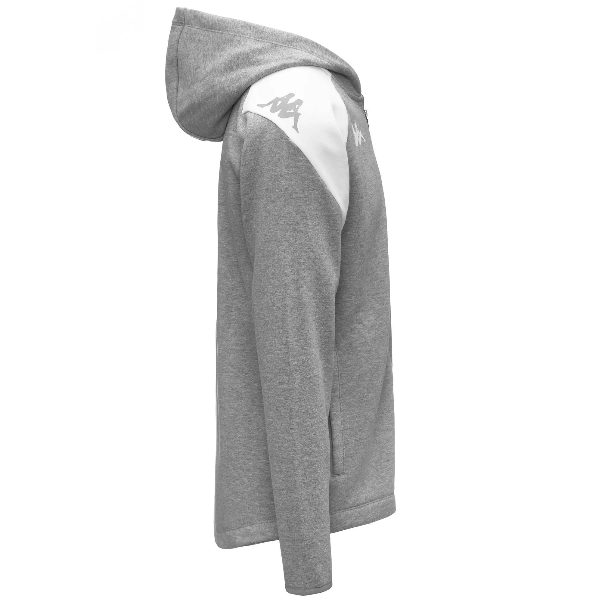 Felpa da bambino in cotone grigio da calcio 2/4