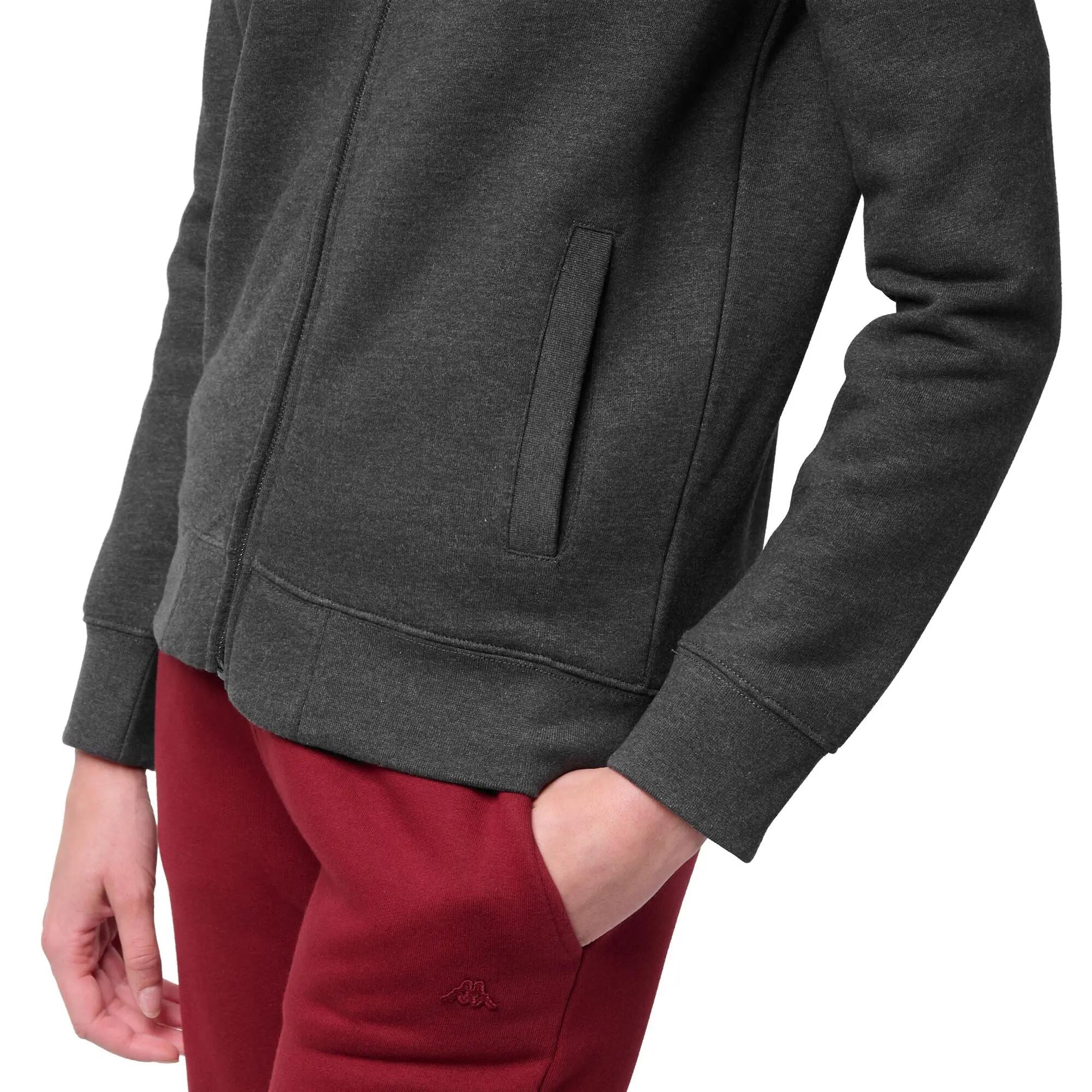 Felpa con zip da donna in cotone grigio da lifestyle 6/6