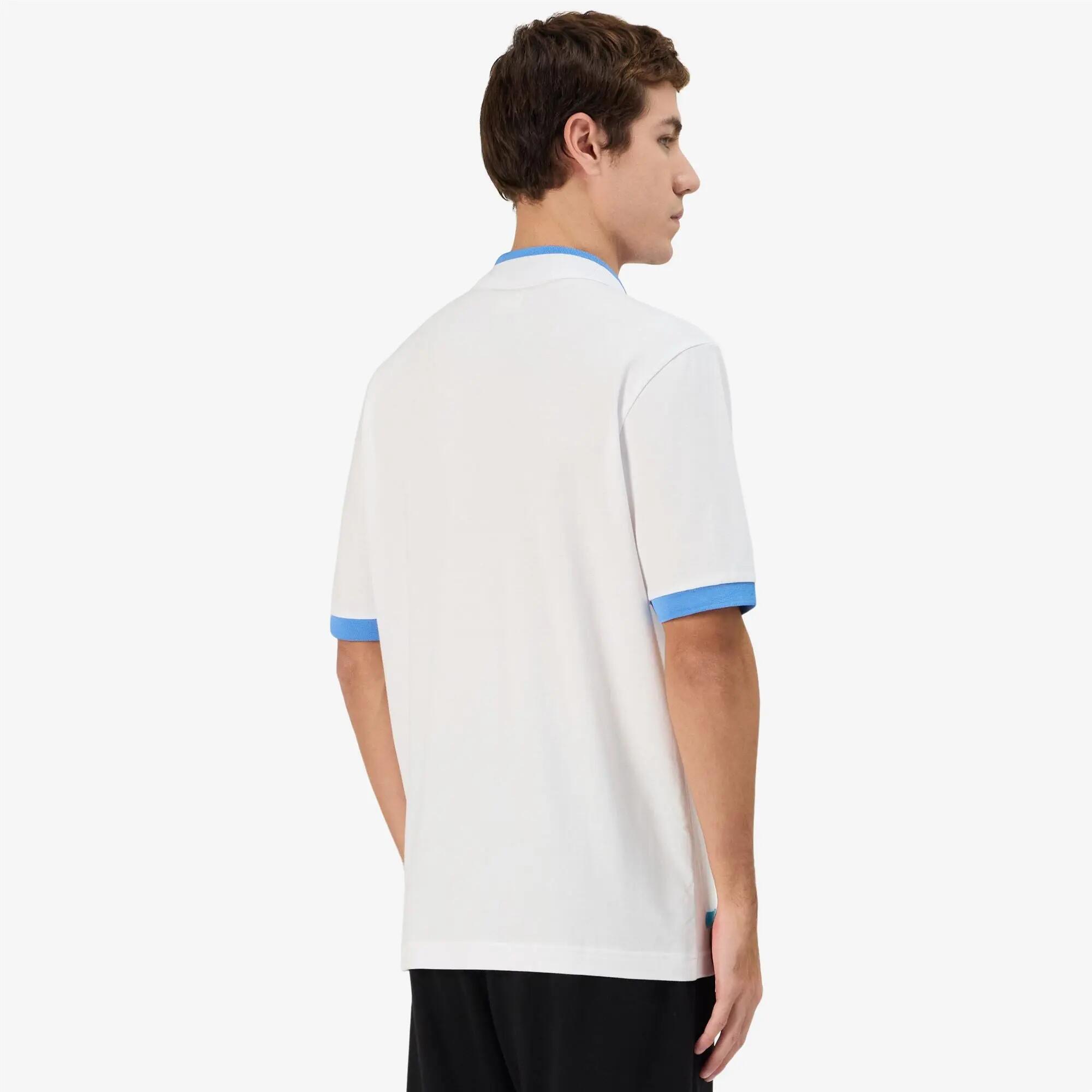 Polo da uomo in cotone bianco da sportivo 6/7