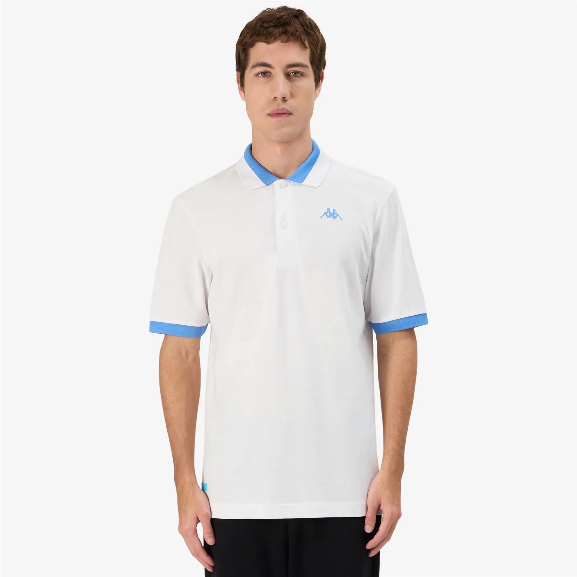 Polo da uomo in cotone bianco da sportivo 4/7