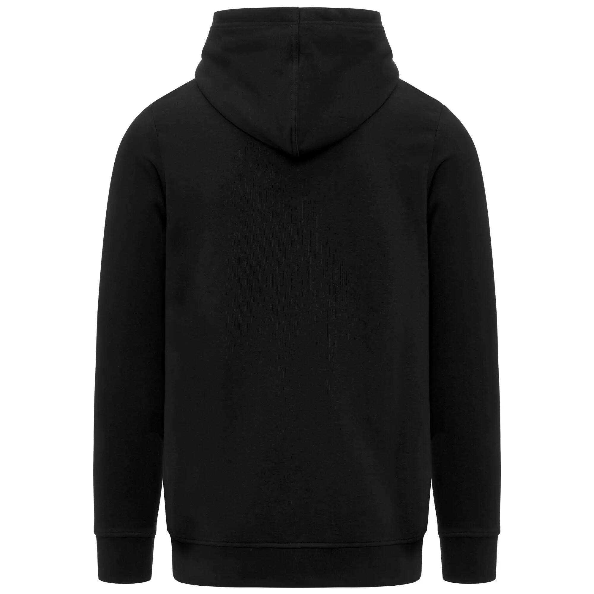 Felpa con cappuccio da uomo in cotone nero da sportivo 3/3