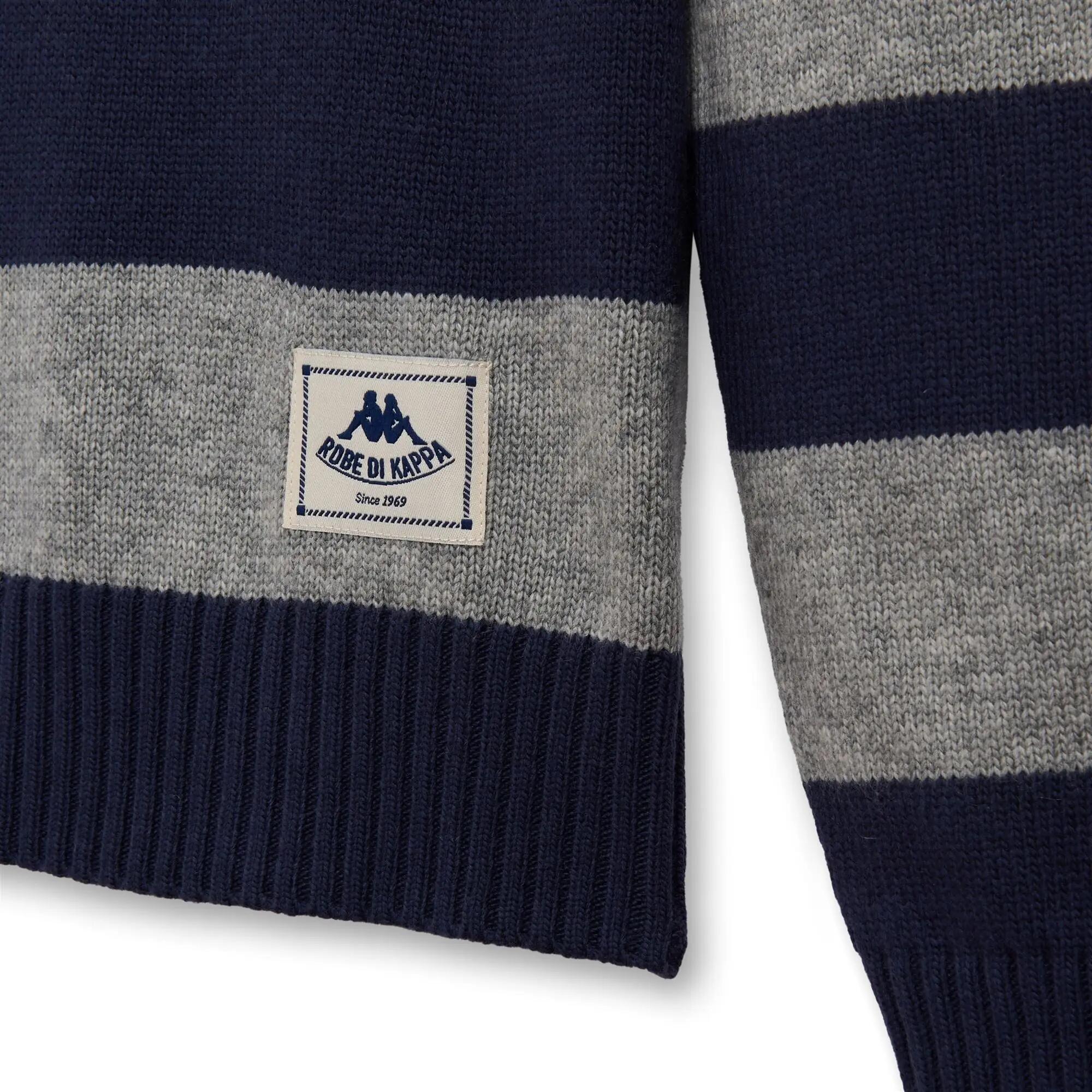 Maglione da uomo in nylon blu da casual 3/3