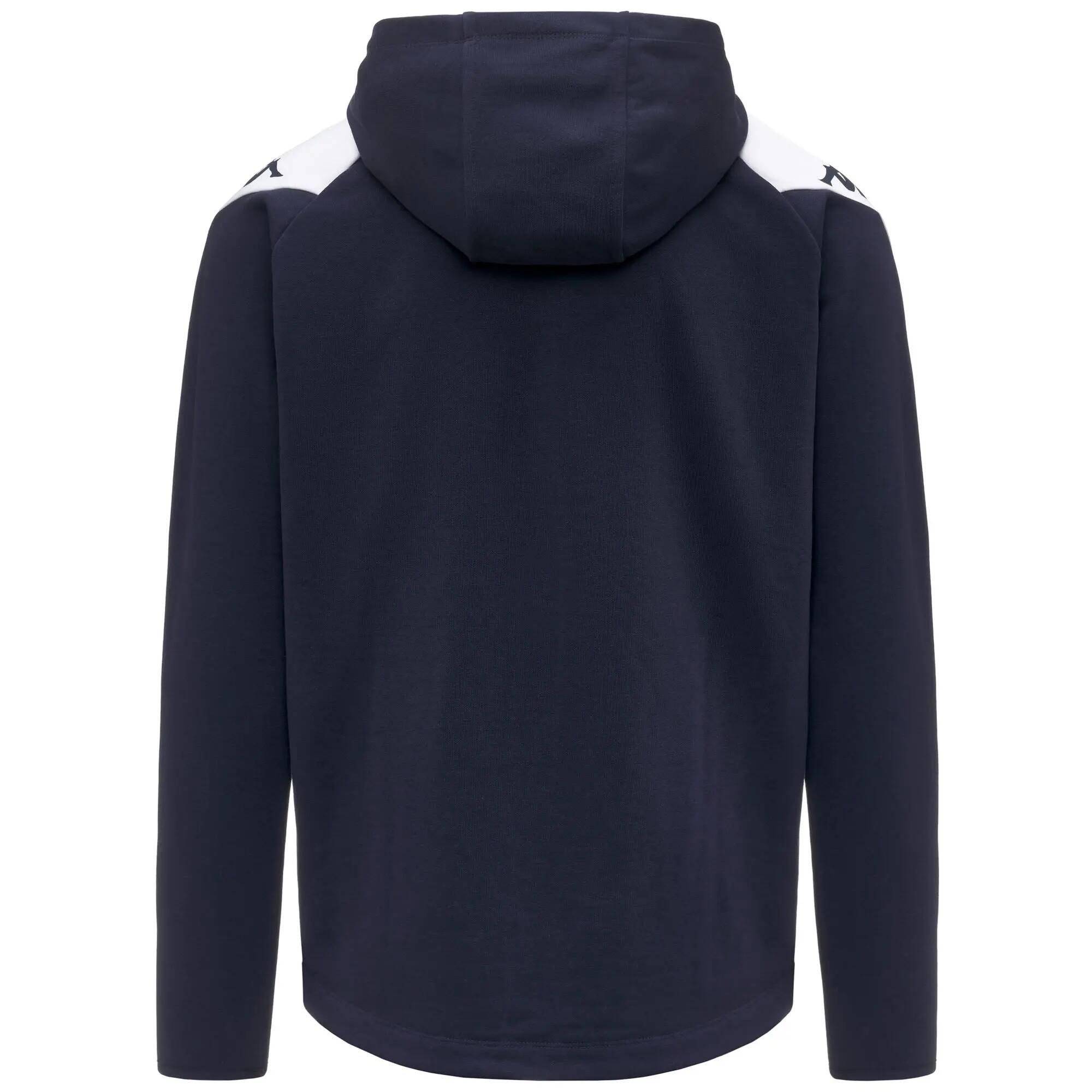 Felpa da uomo in cotone blu da calcio 3/4