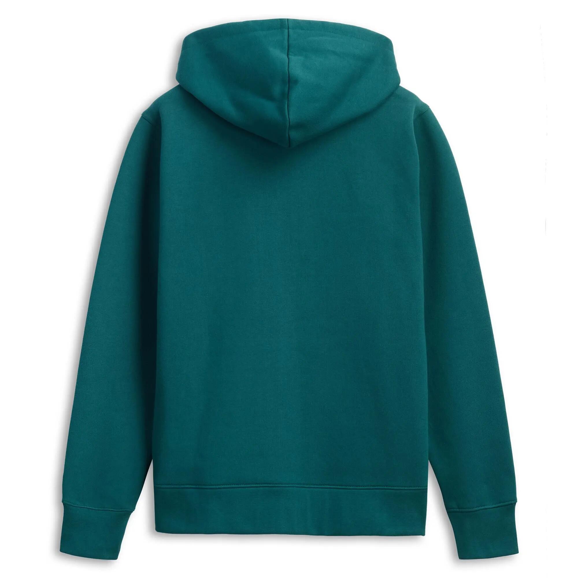 Felpa con cappuccio e zip da uomo in cotone verde da lifestyle 2/3