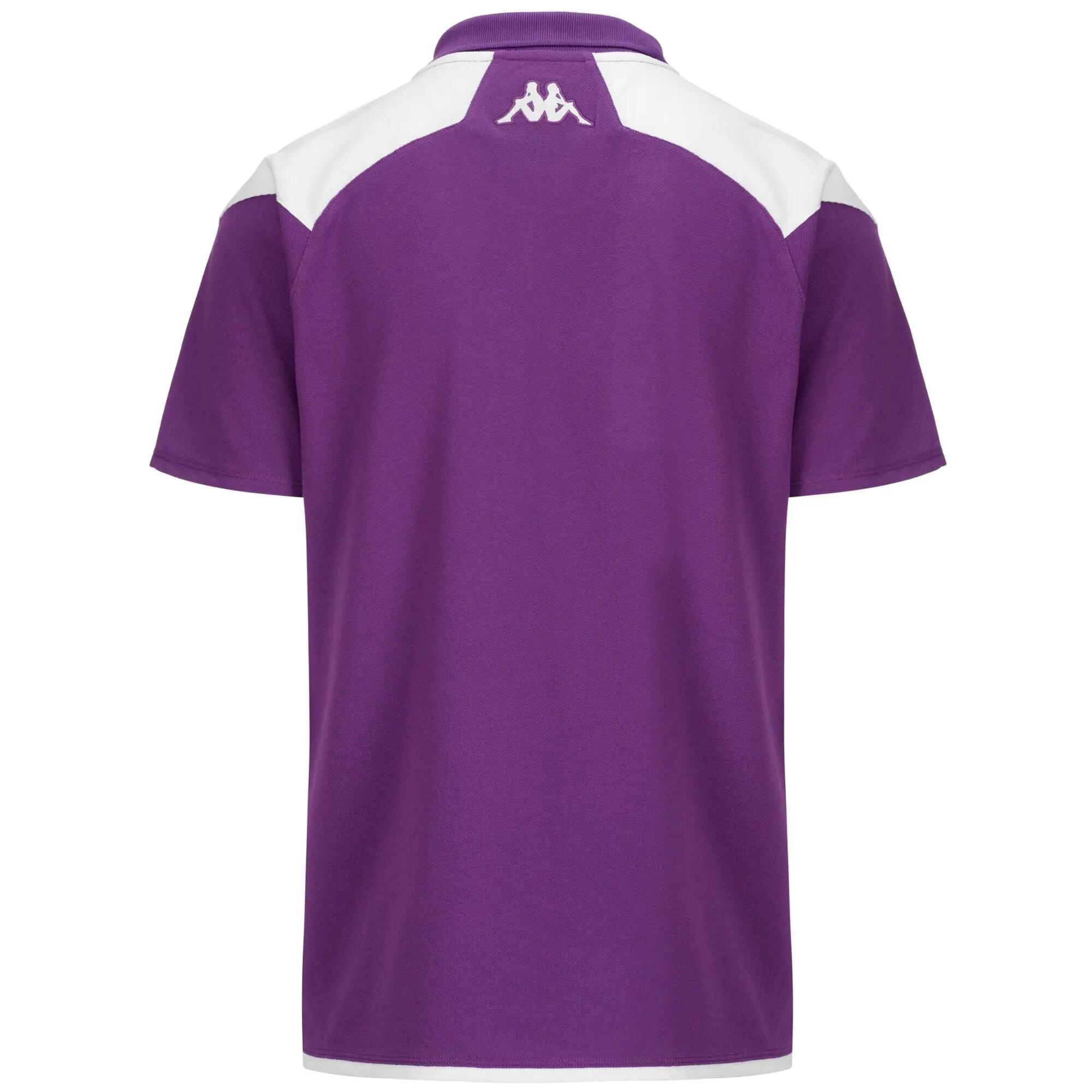 Polo da uomo in cotone viola da calcio 3/5