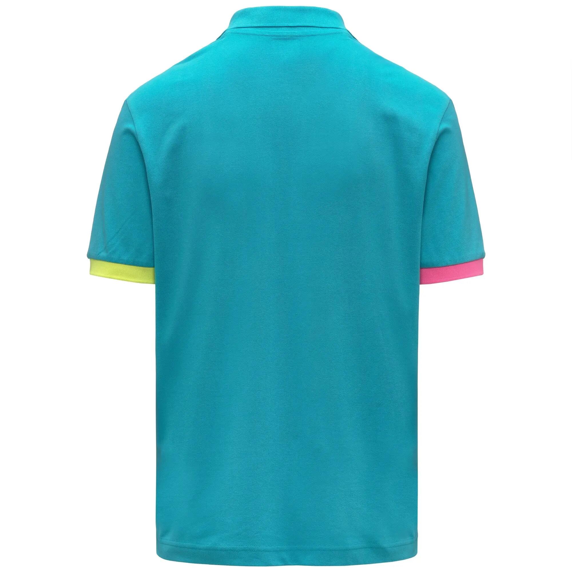 Polo da uomo in cotone blu da sportivo 3/5