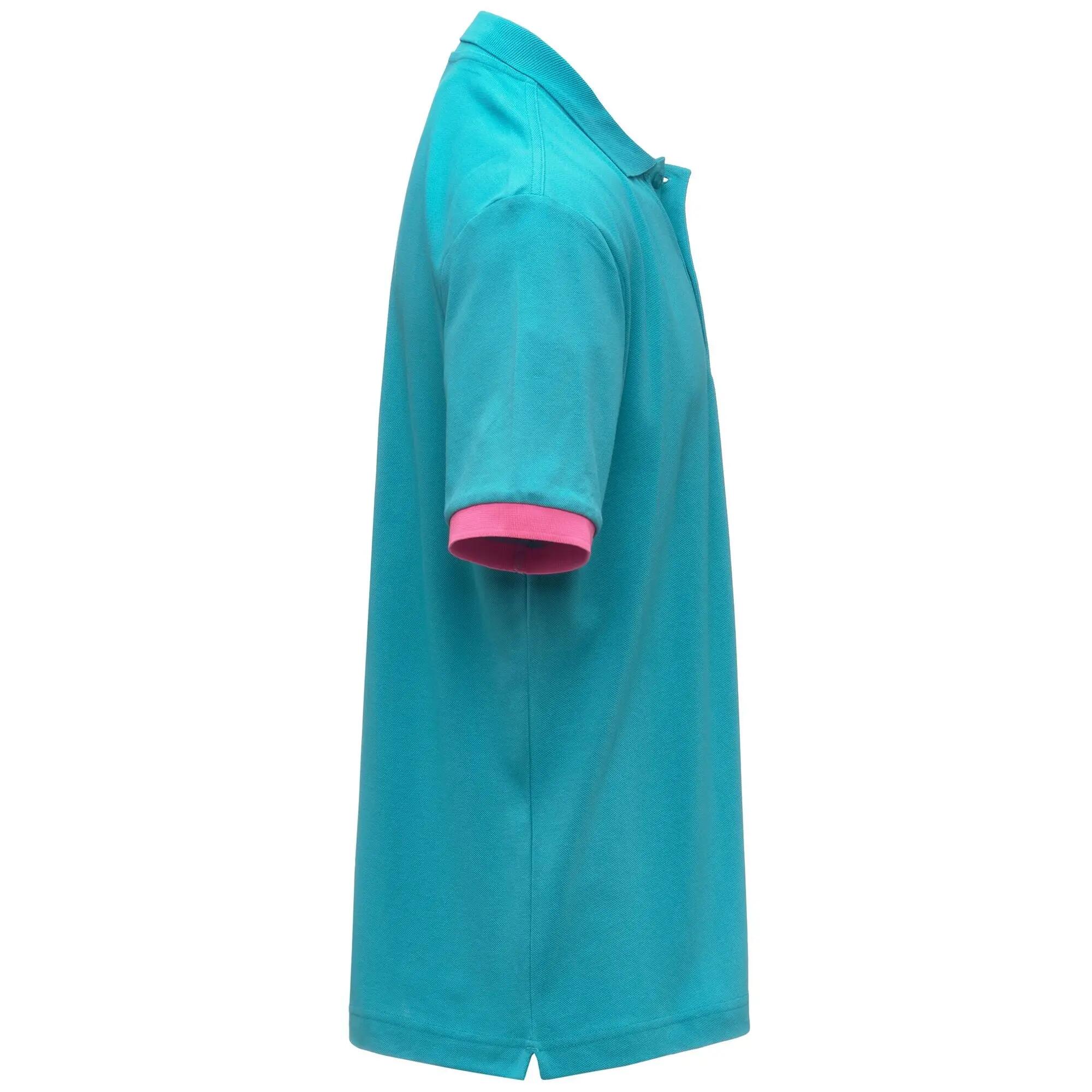 Polo da uomo in cotone blu da sportivo 2/5