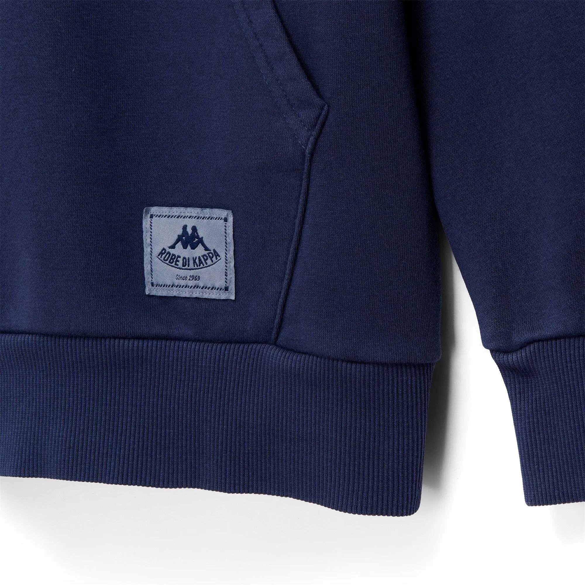 Felpa da uomo in cotone blu da casual 3/3
