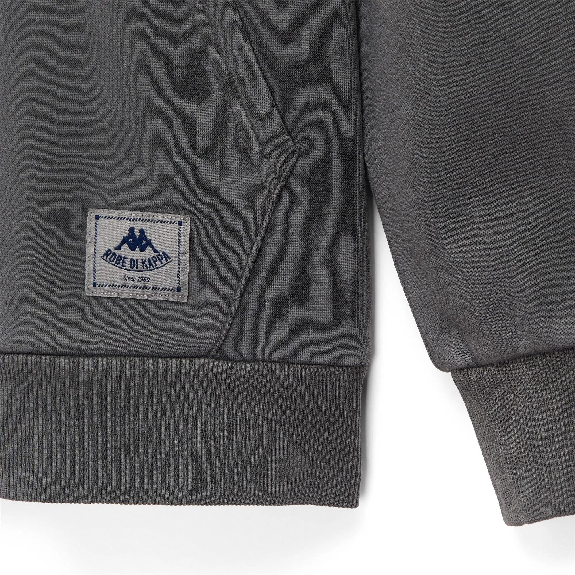 Felpa da uomo in cotone grigio da casual 3/3