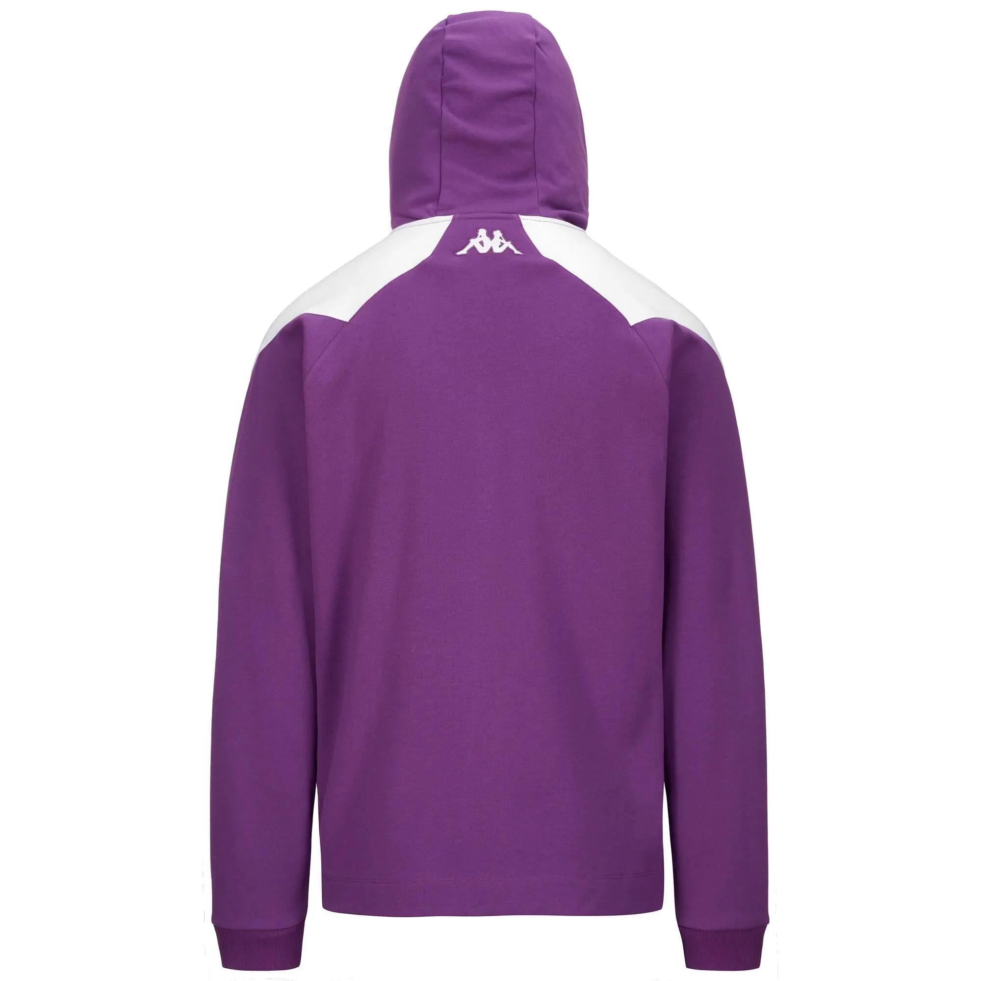 Felpa con zip da uomo in poliestere riciclato viola da calcio 3/5