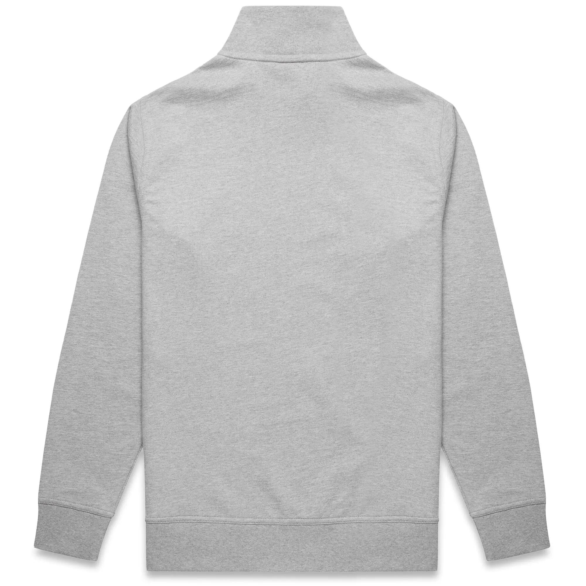 Felpa con zip da uomo in cotone grigio da lifestyle 2/5