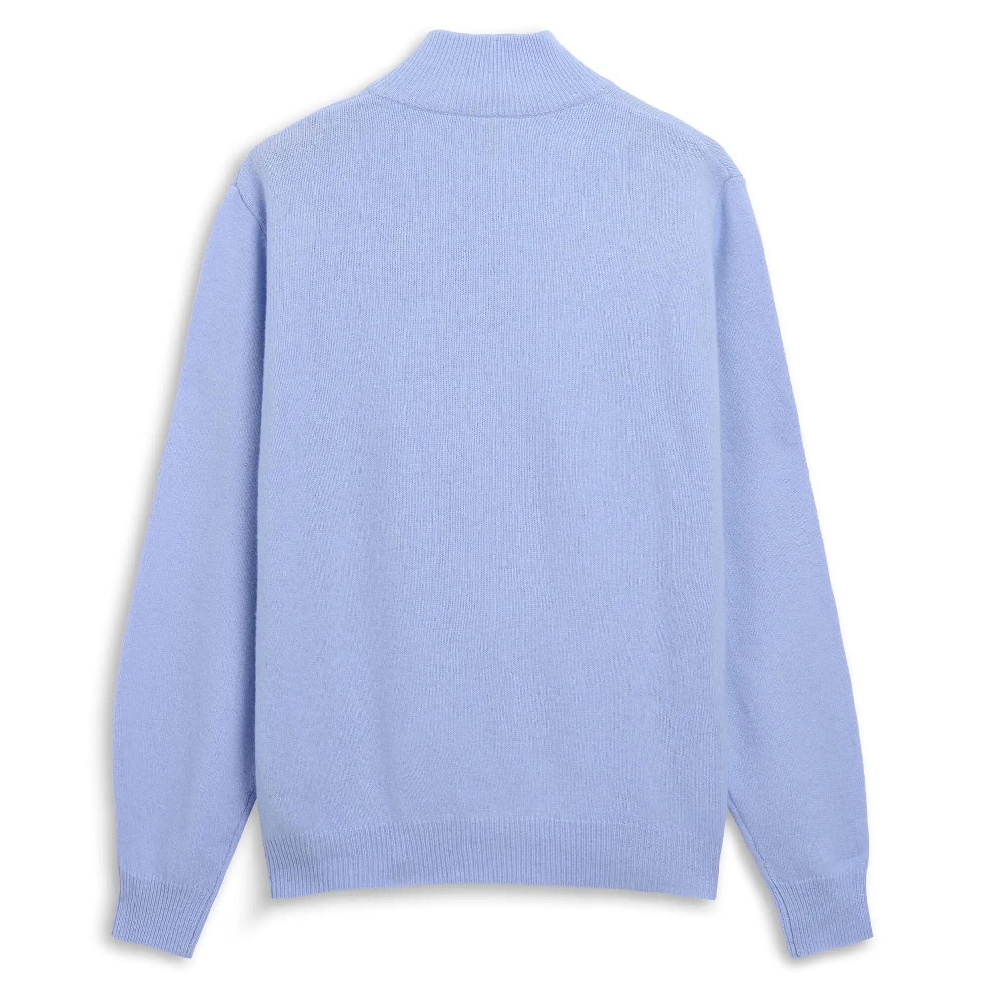 Maglione da uomo in lana blu da lifestyle 2/3