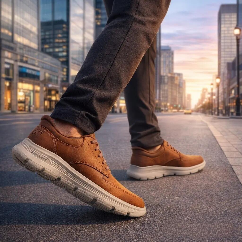 Skechers Slip-ins Arch Fit Marrón - Zapatos Cómodos Hombre 6/7