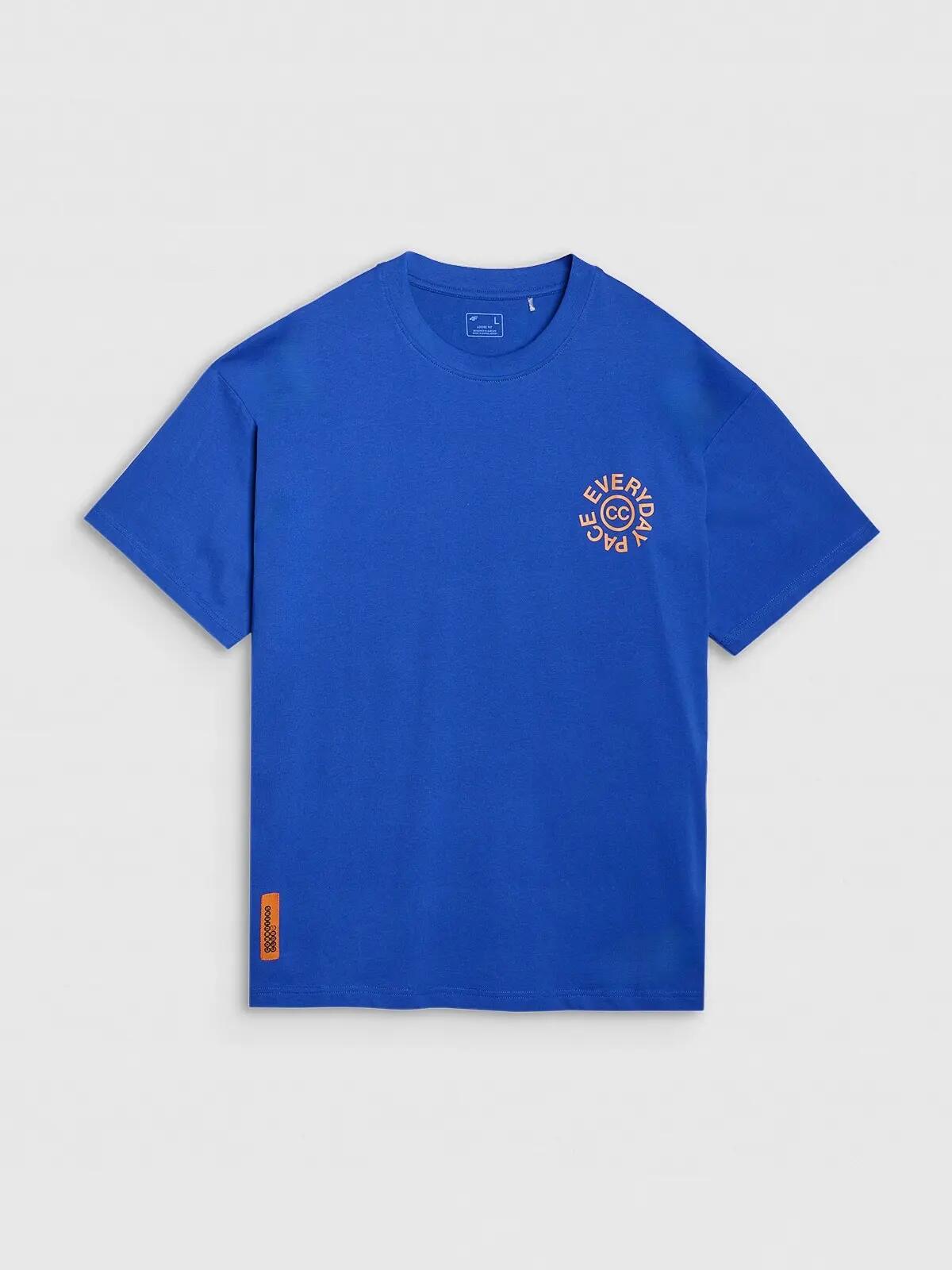 T-shirt oversize z nadrukiem męski 4F 4FWSS25TTSHM1979 8/11