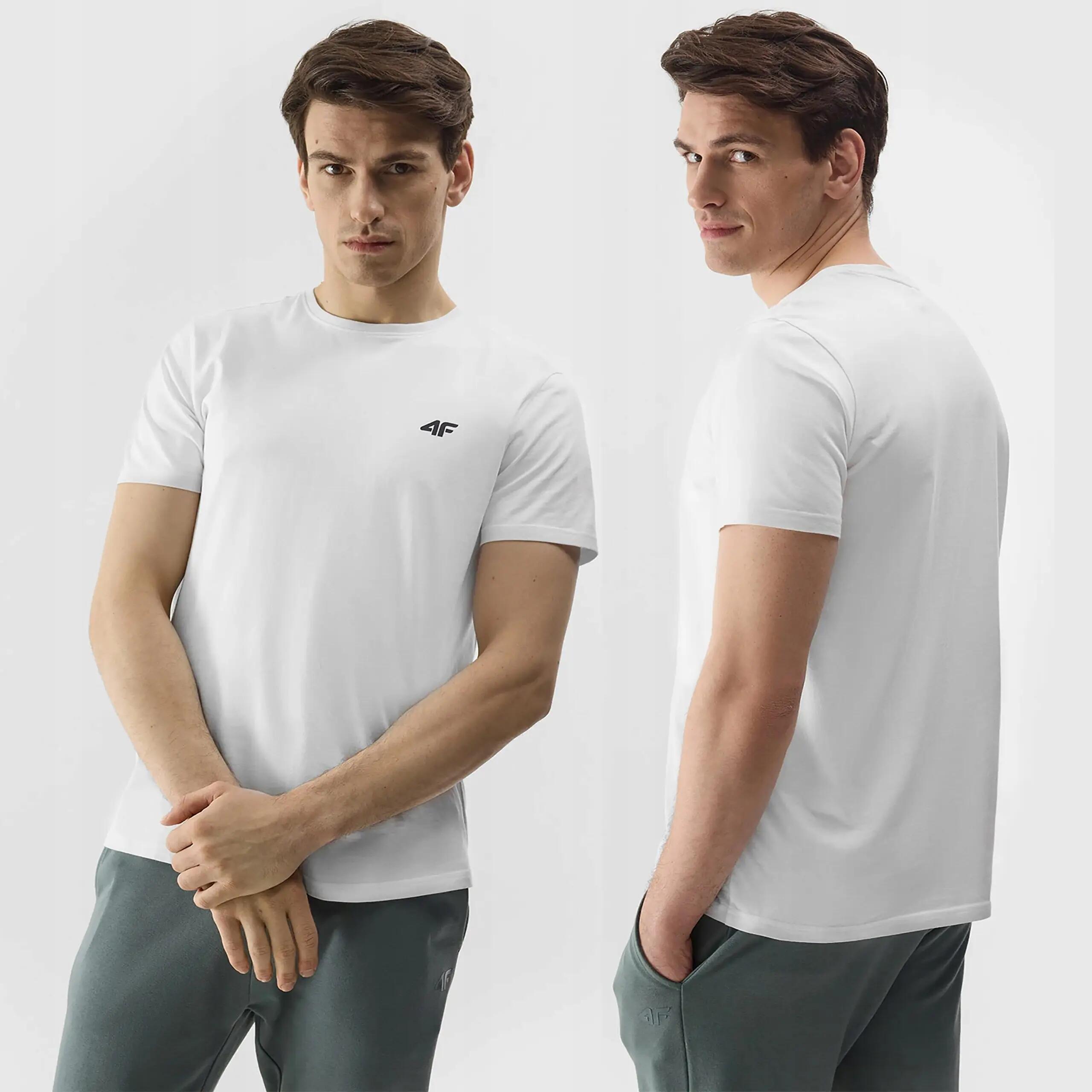 T-SHIRT MĘSKI 4F KOSZULKA BAWEŁNIANA SPORTOWA TTSHM1154 2/7