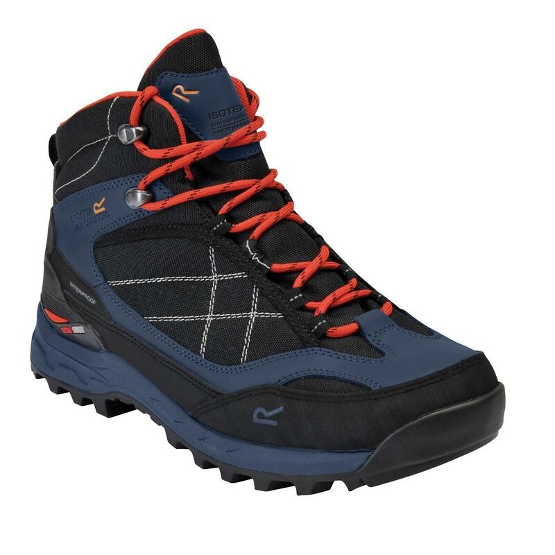Mens Samaris Pro Waterproof Walking Boots (Dark Denim/Bright Orange)