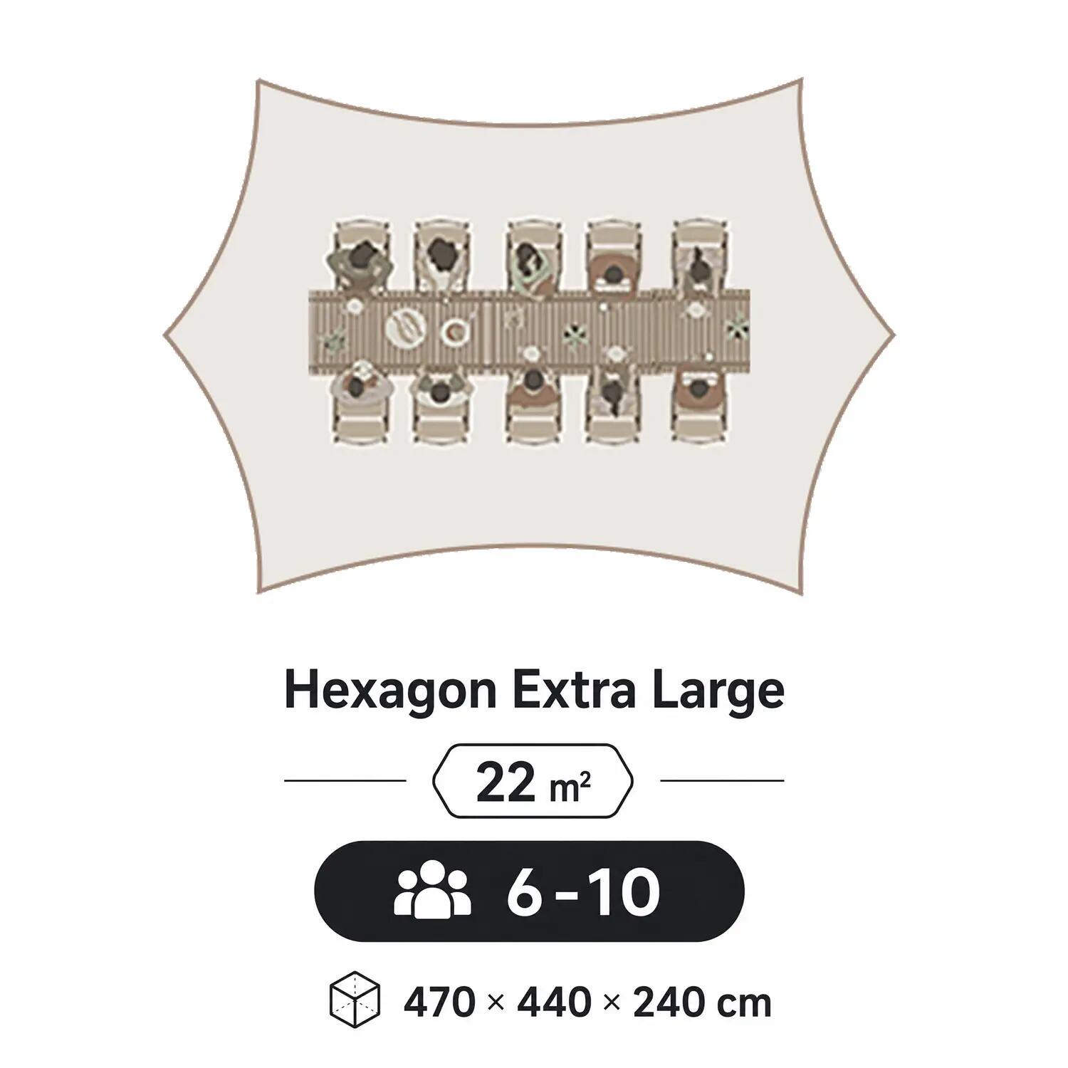 Tarp Hexagon XL tarp 22 m² voor 6-10 personen 10/11
