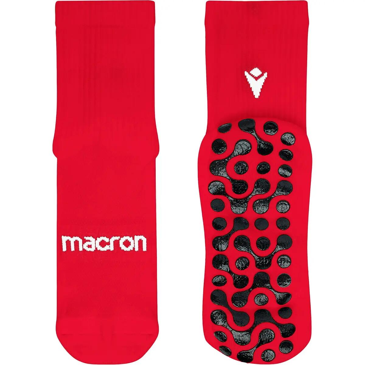 Chaussettes grip multisport - unisexe - anti-slip - rouge/blanc 3/5