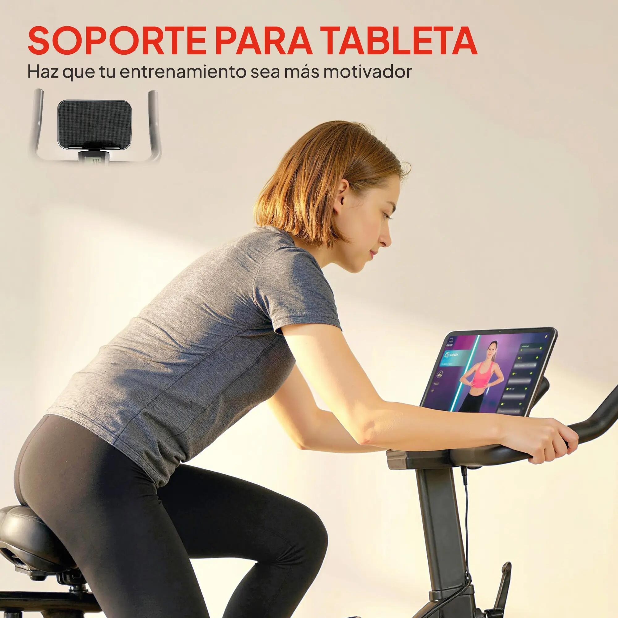 Vélo d'appartement avec résistance magnétique réglable, écran LCD, selle et 9/9