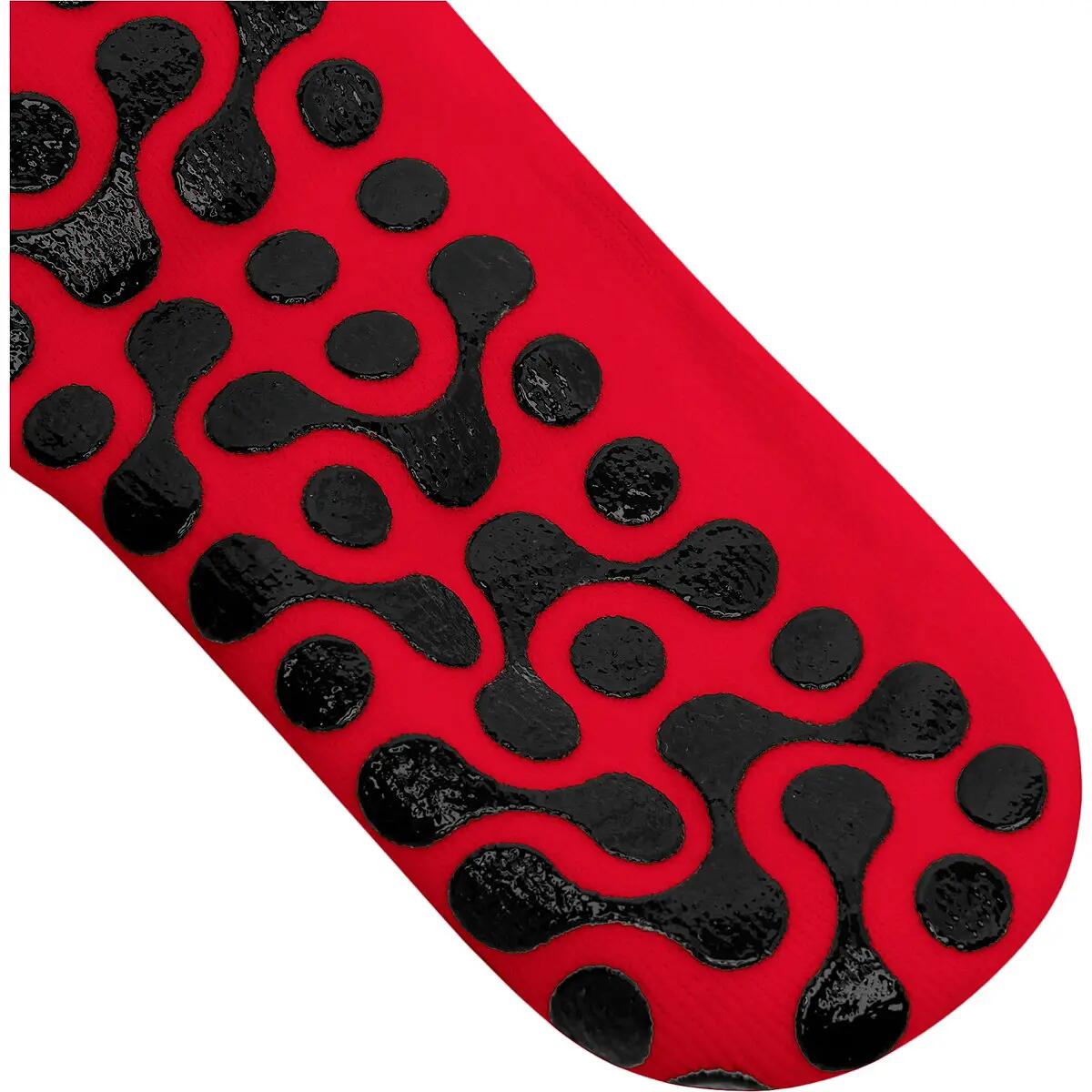 Chaussettes grip multisport - unisexe - anti-slip - rouge/blanc 2/5
