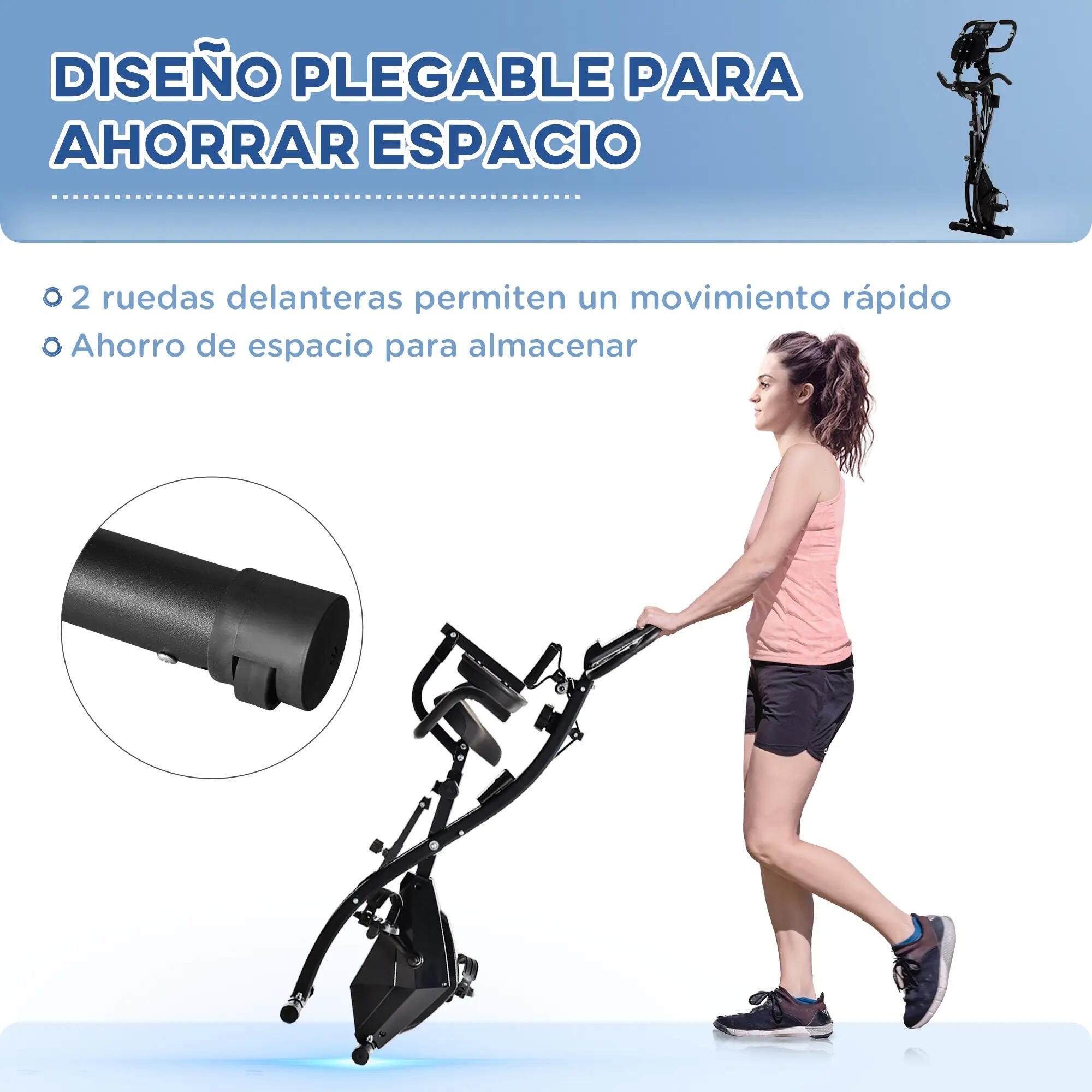 Vélo d'appartement pliable avec réglage en hauteur, résistance magnétique 9/9