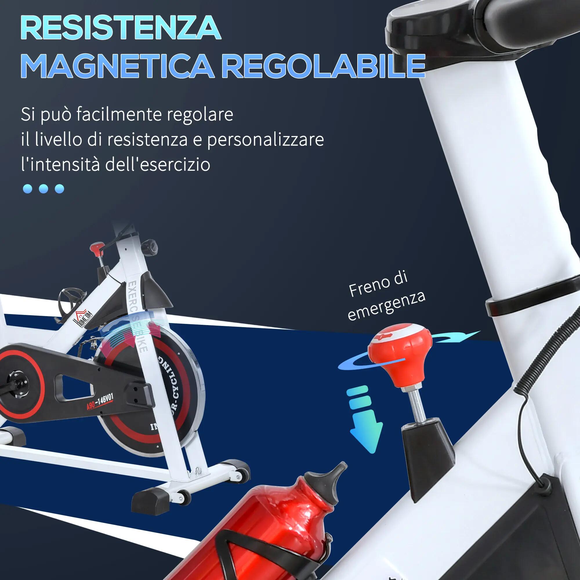 Vélo d'appartement avec résistance réglable, vélo de fitness professionnel et 8/9