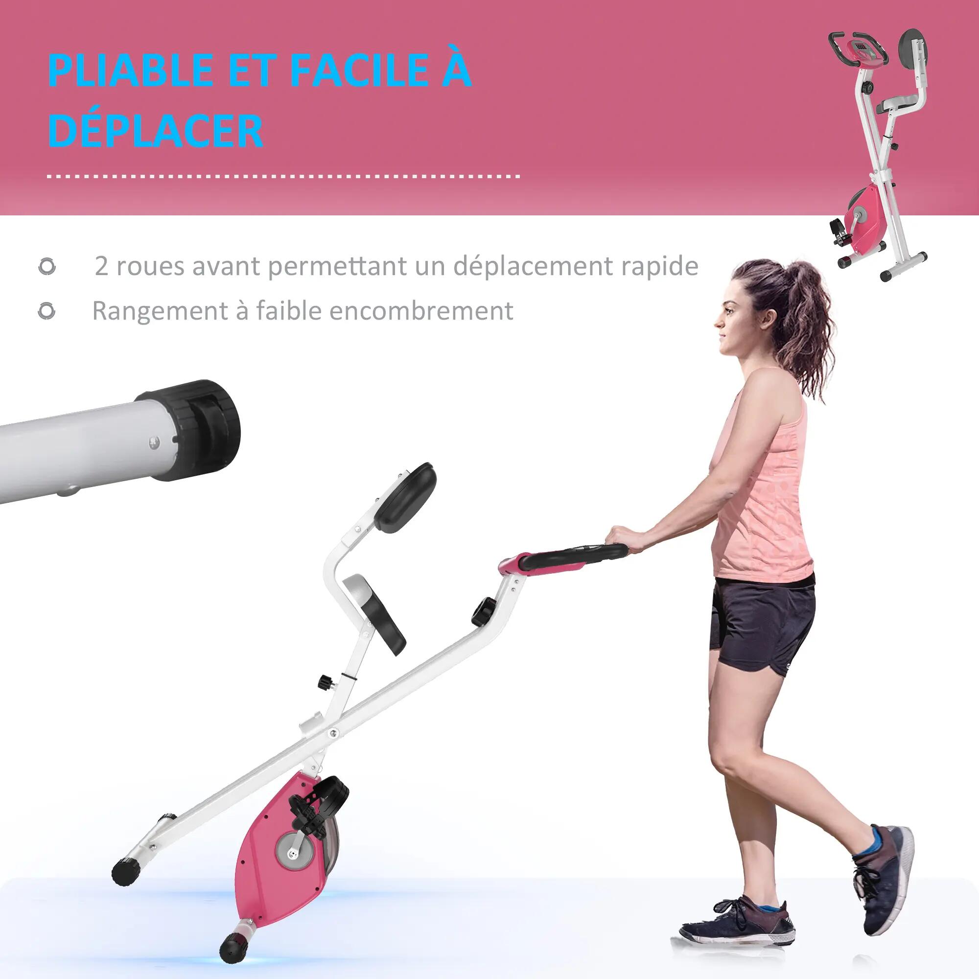 Vélo d'appartement pliable, vélo de fitness, vélo d'intérieur, 8 niveaux de 9/9