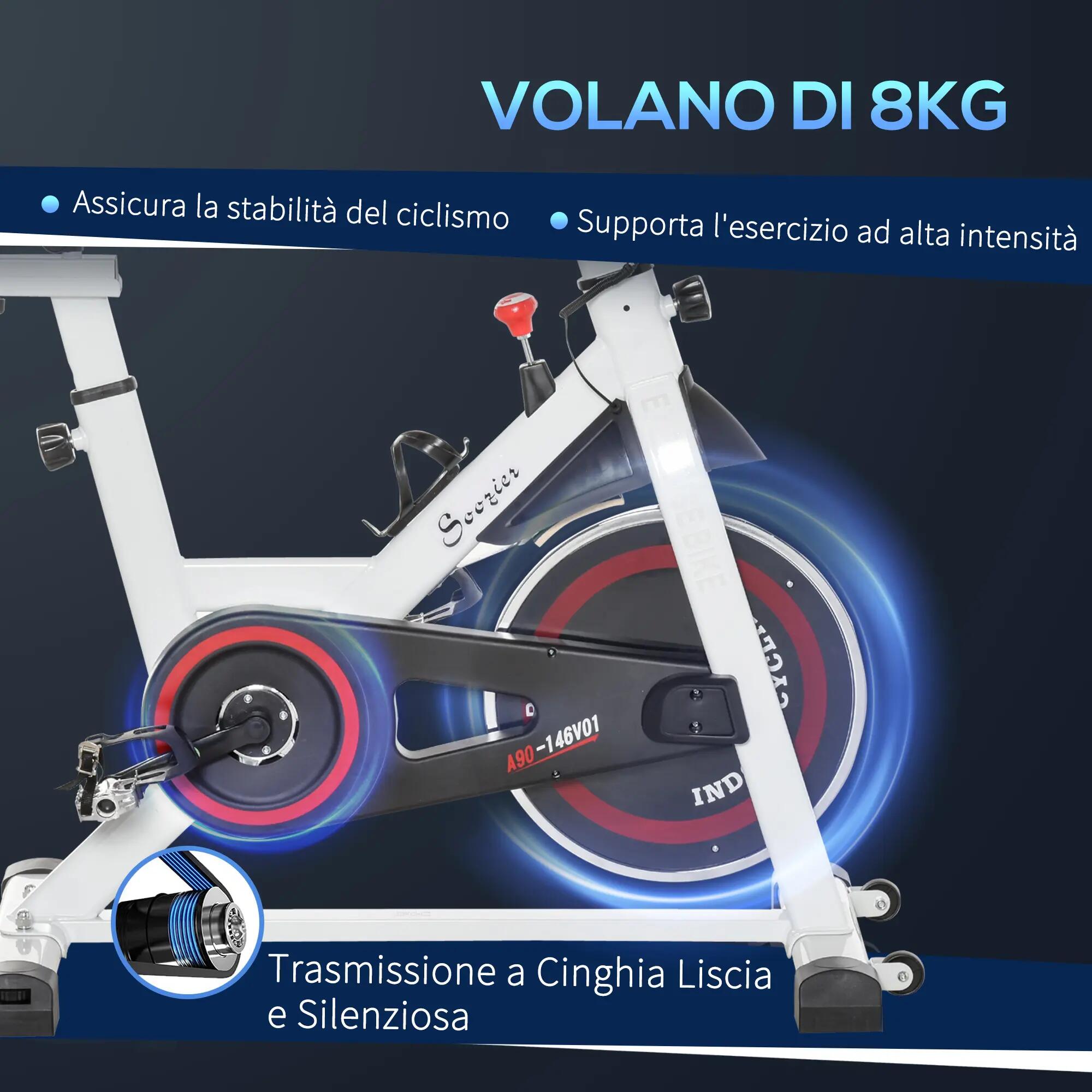 Vélo d'appartement avec résistance réglable, vélo de fitness professionnel et 7/9