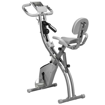 Vélo d'exercice pliable 2 en 1, résistance magnétique réglable sur 8 niveaux,